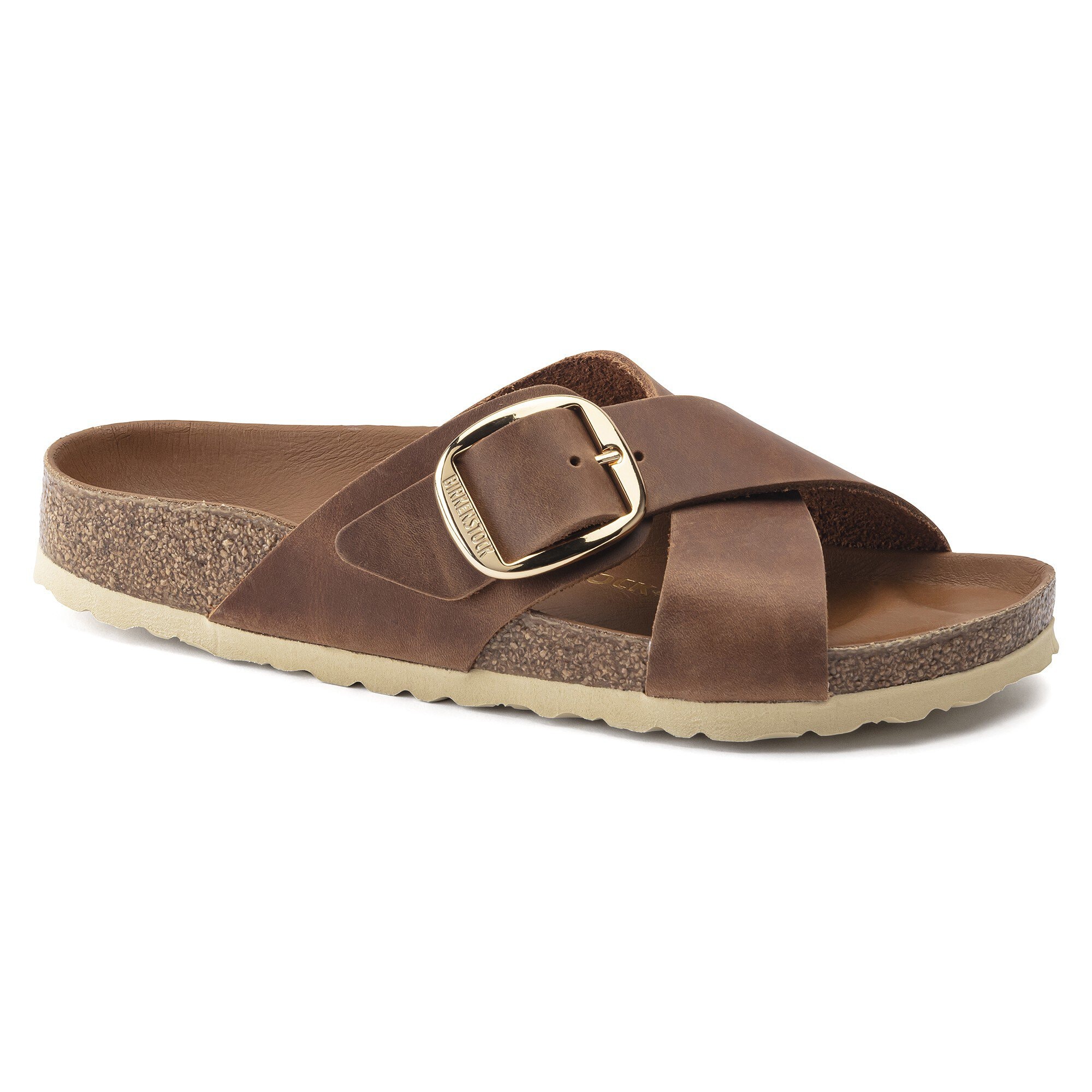 Siena Big Buckle Oiled Leather Cognac | BIRKENSTOCK