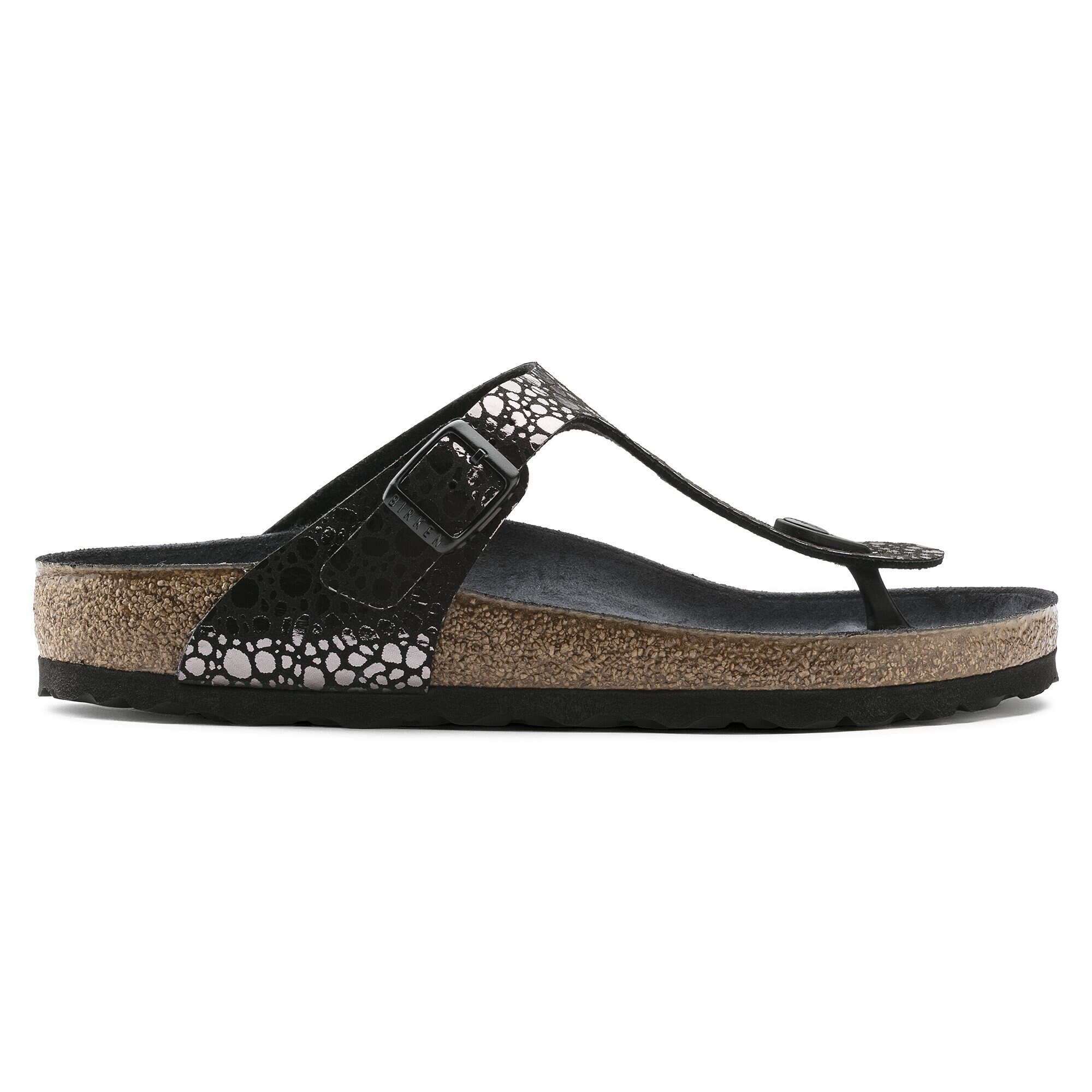 birkenstock metallic stones black