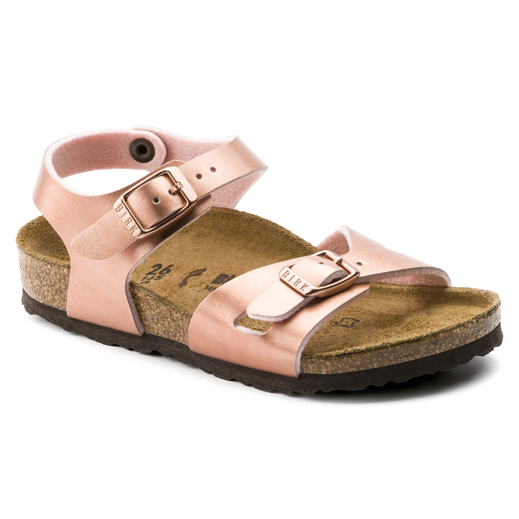 rose gold birkenstock sandals