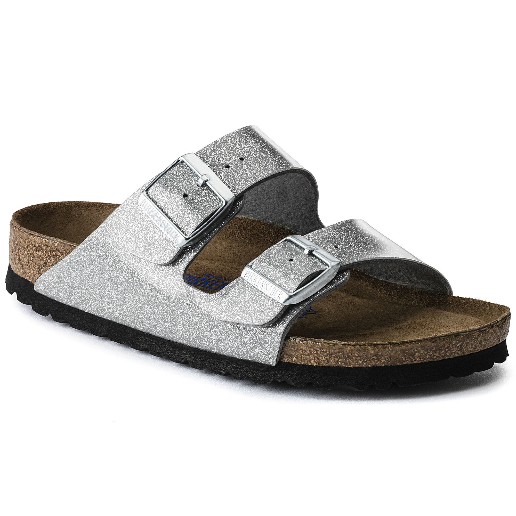silver birkenstocks