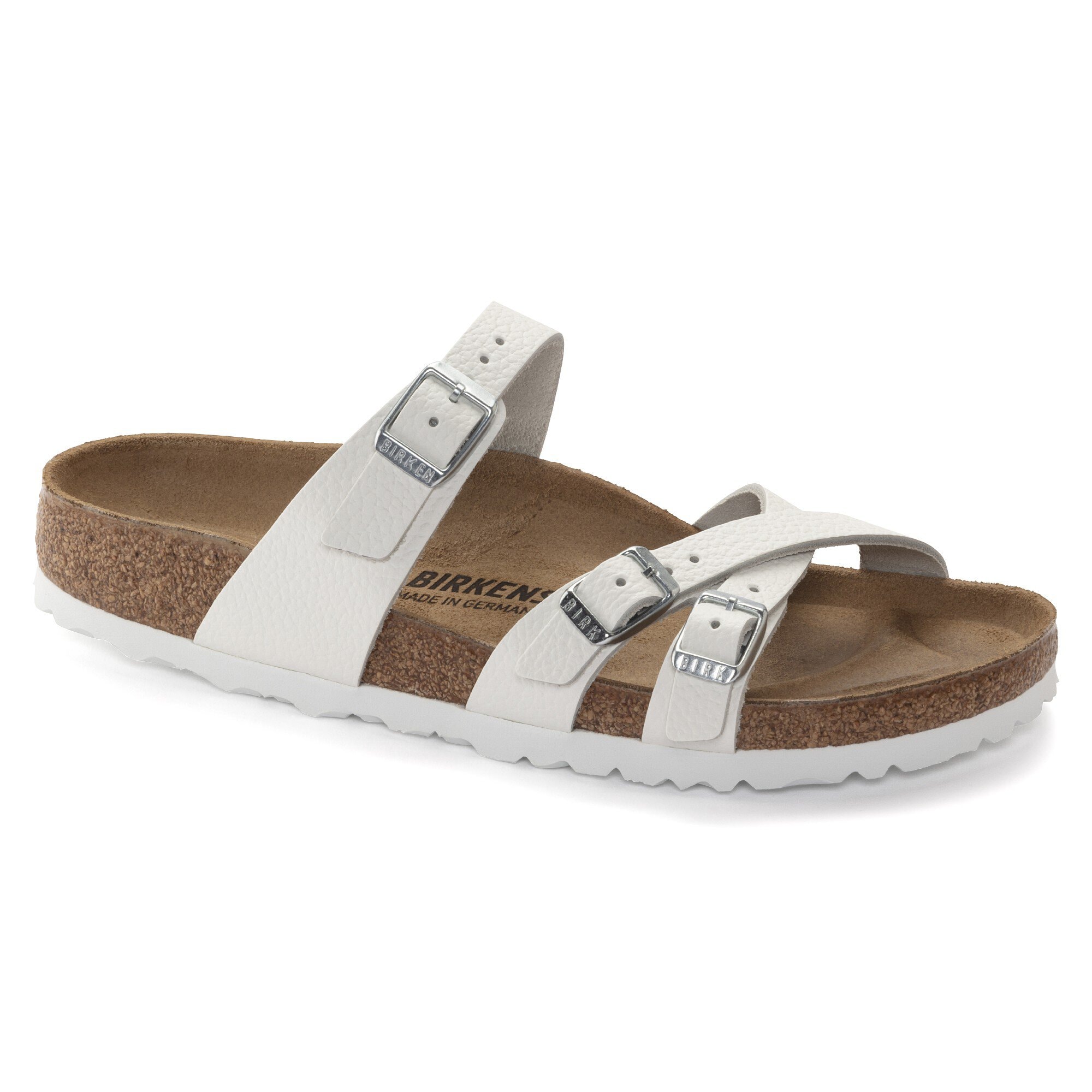 skrivestil Rejsebureau tørre Franca Leather White | BIRKENSTOCK