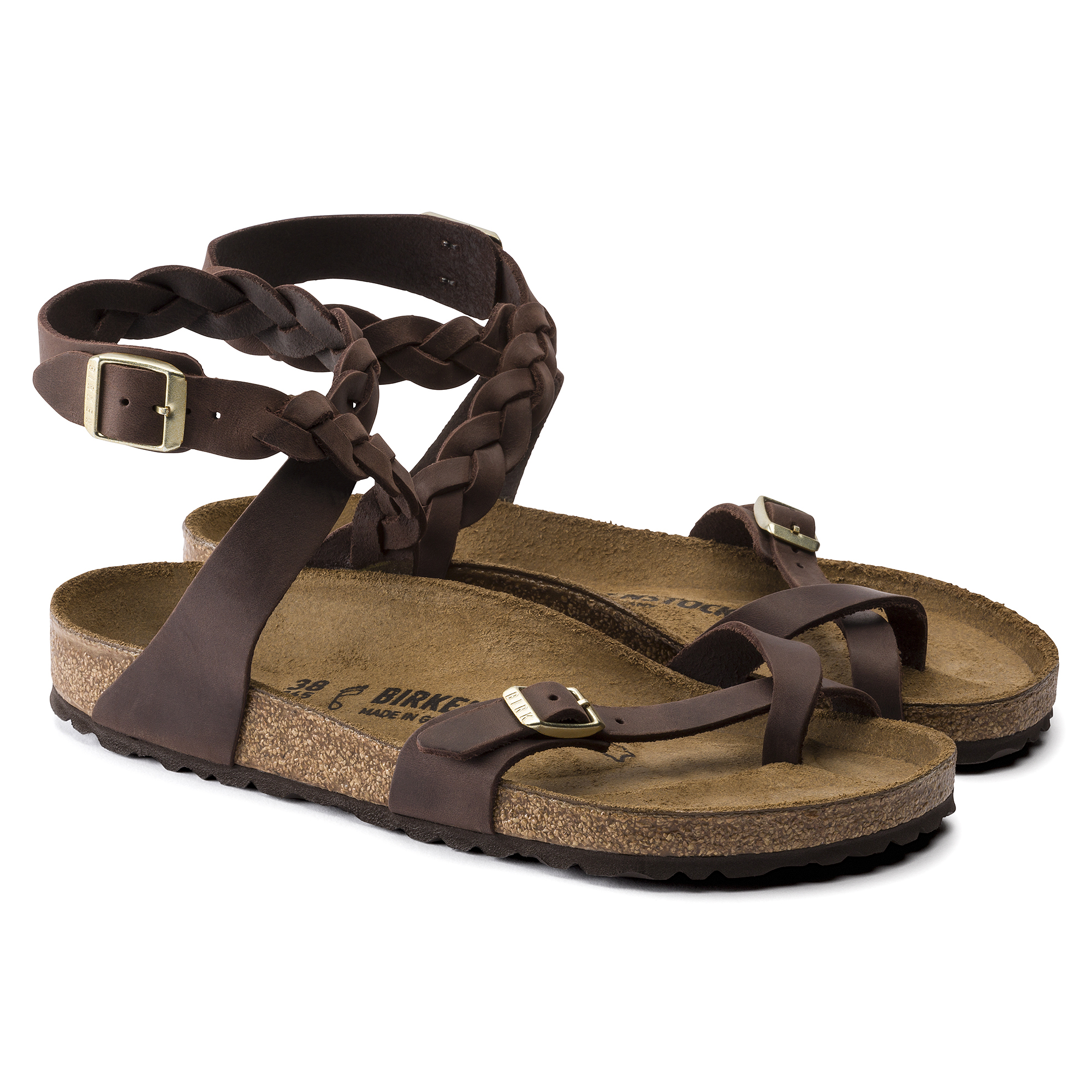 birkenstock with braided ankle strap