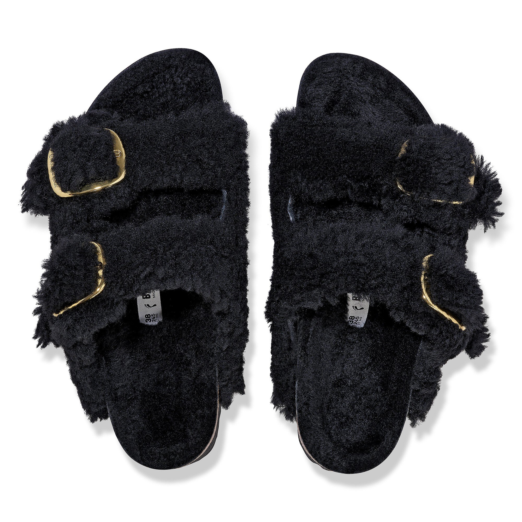 ARIZONA BIG BUCKLE BLACK/SHEARLING – Main & Taylor