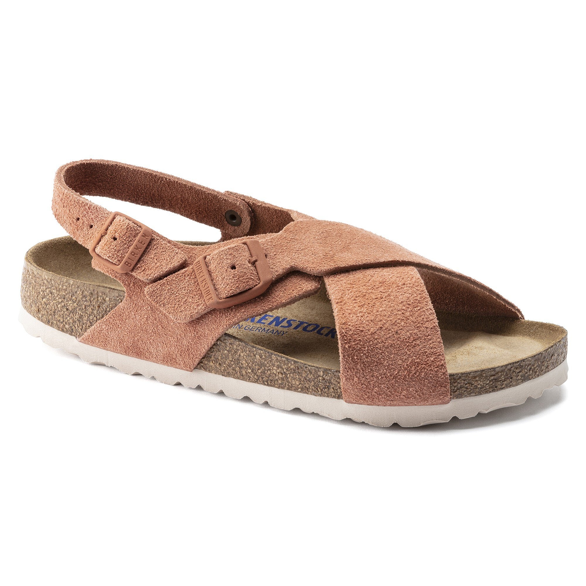 Tulum blød fodseng Suede Leather Earth Red BIRKENSTOCK