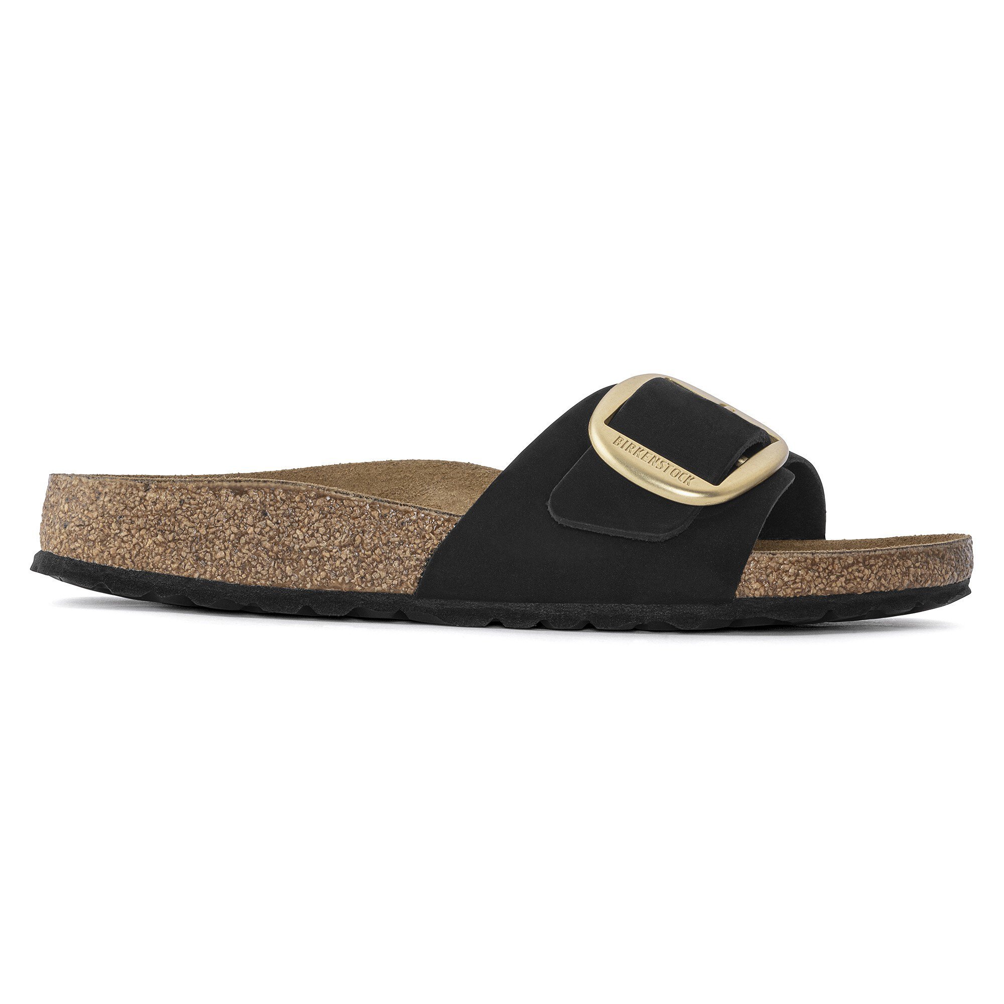 Madrid Big Buckle Nubuck Leather Black BIRKENSTOCK