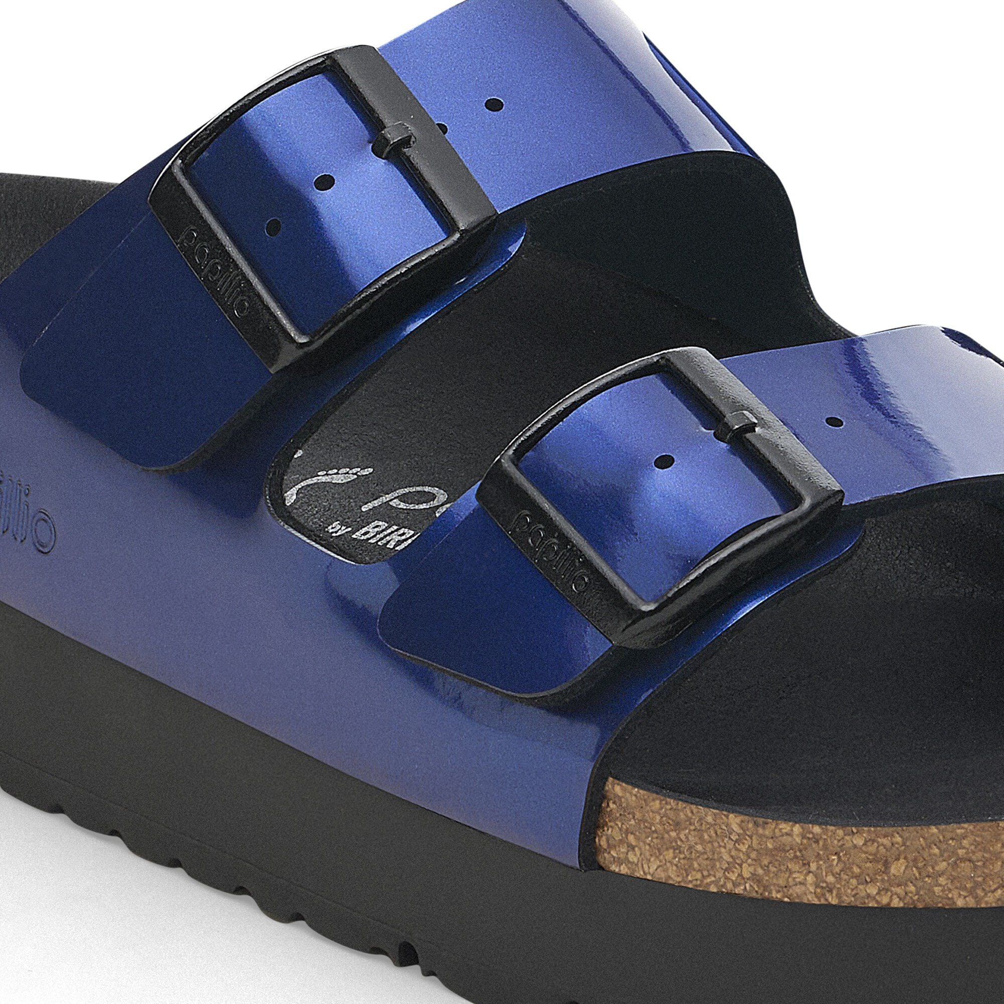 Arizona Flex Platform Birko-Flor Patent Steel Dark Blue