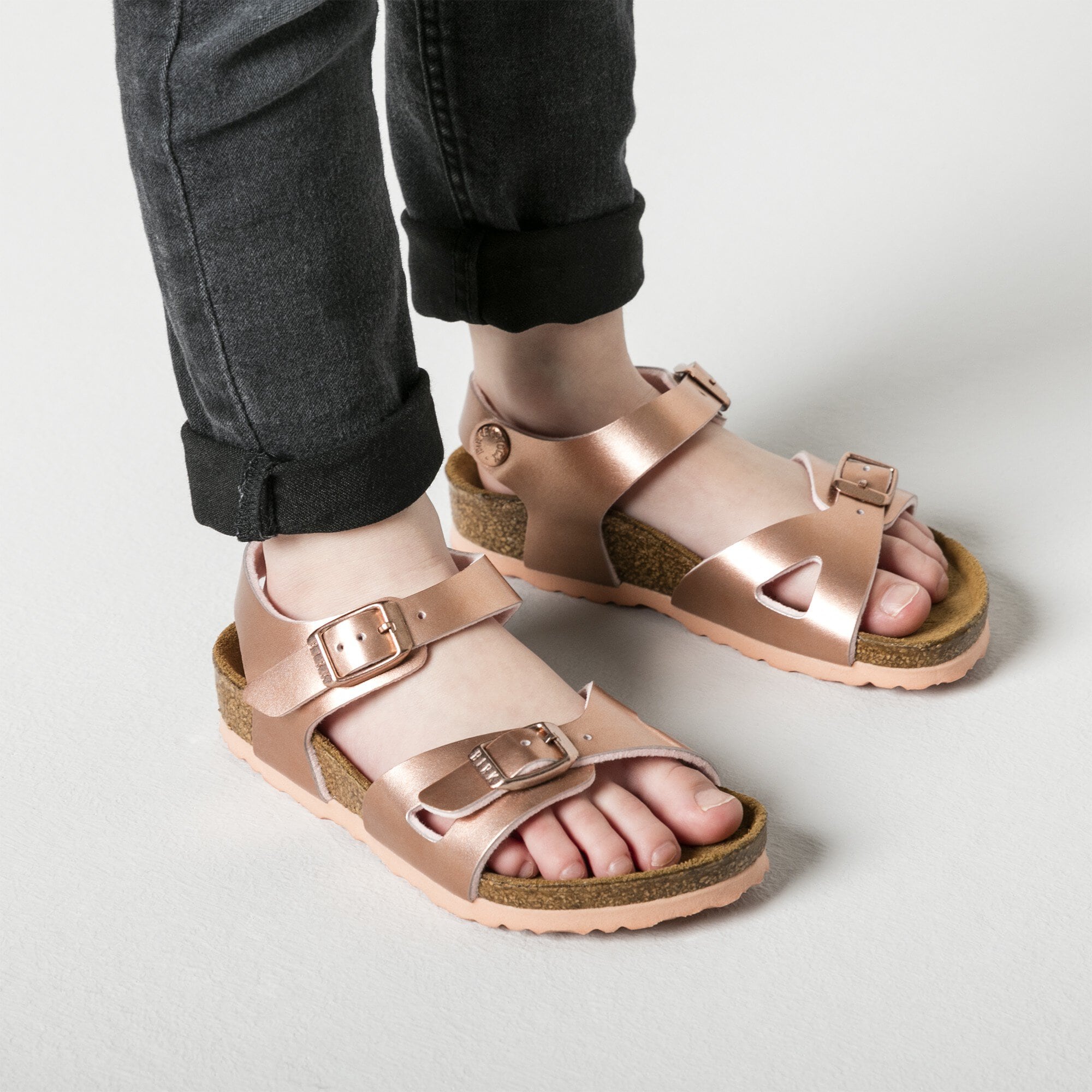 bronze metallic birkenstocks