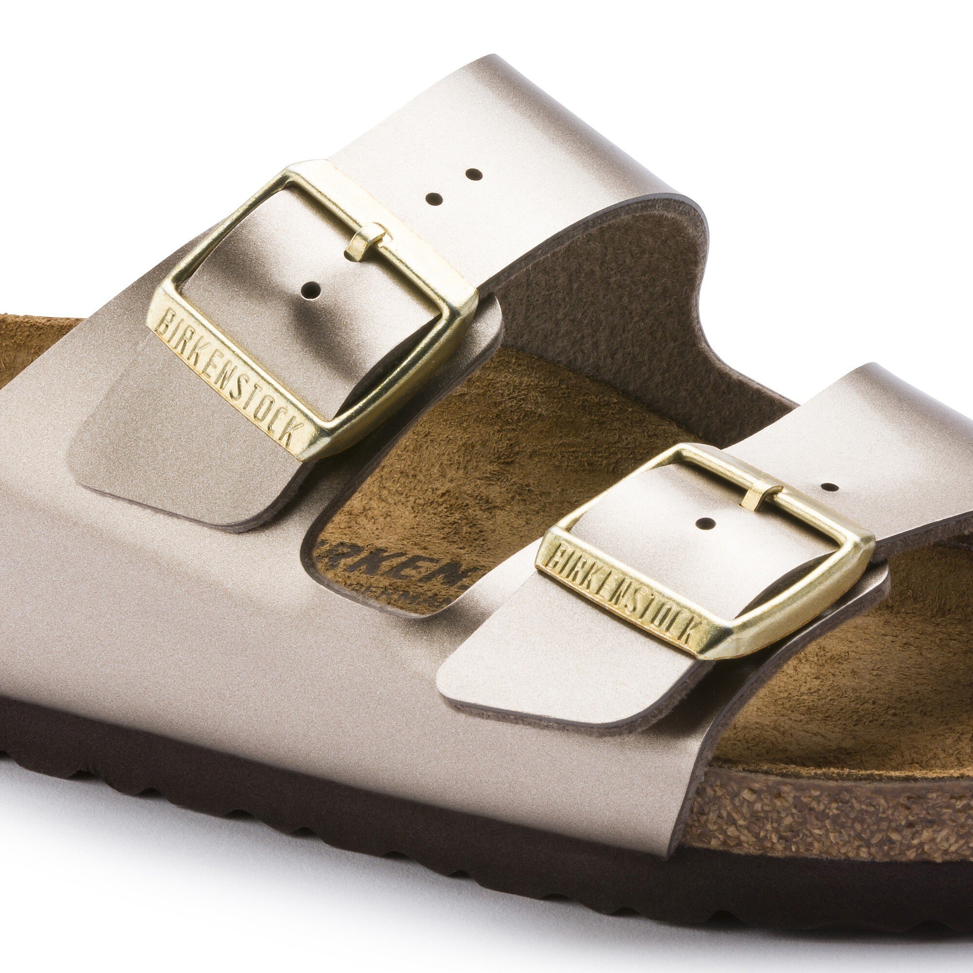 birkenstock electric metallic taupe gizeh