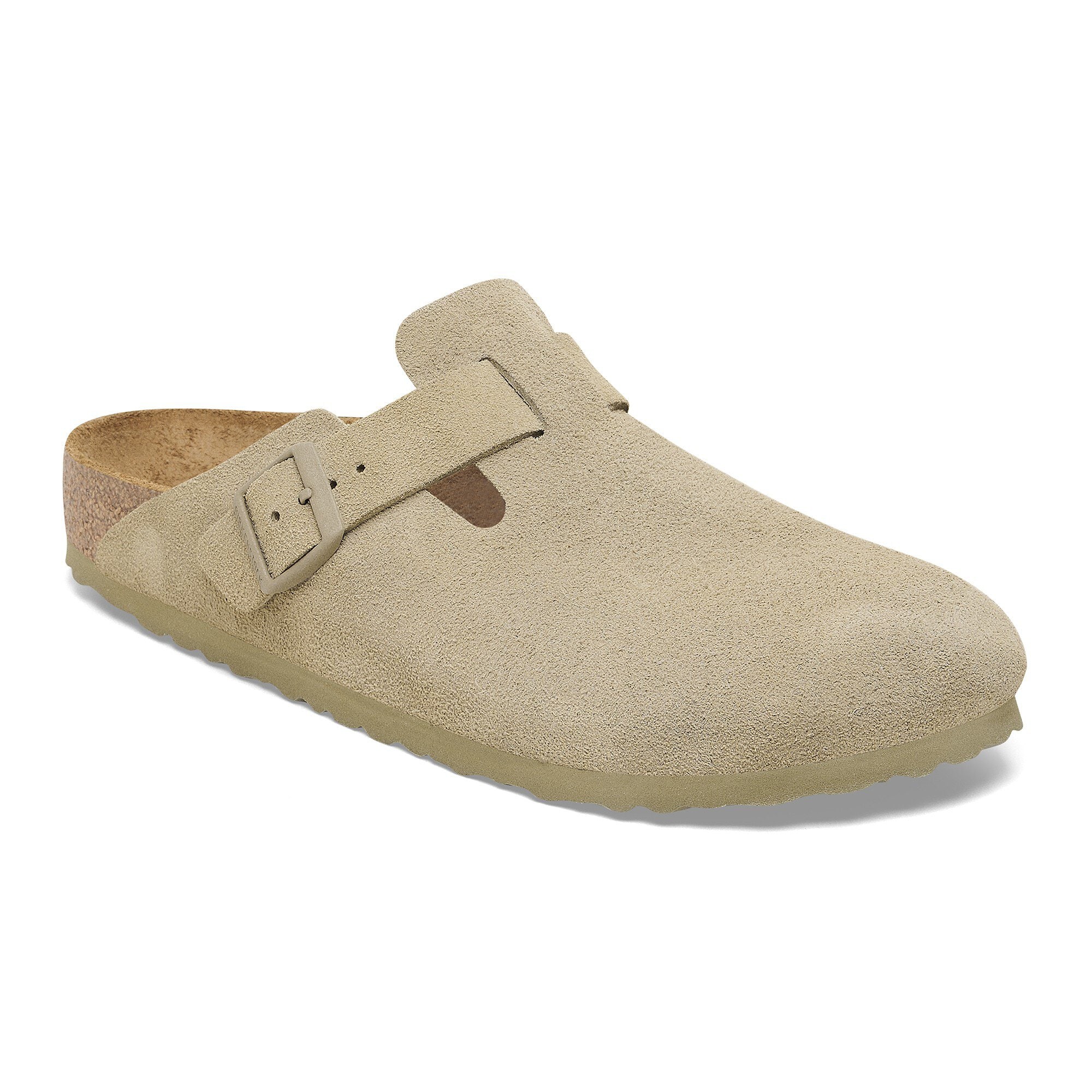 Boston Suede Leather Faded Khaki | BIRKENSTOCK