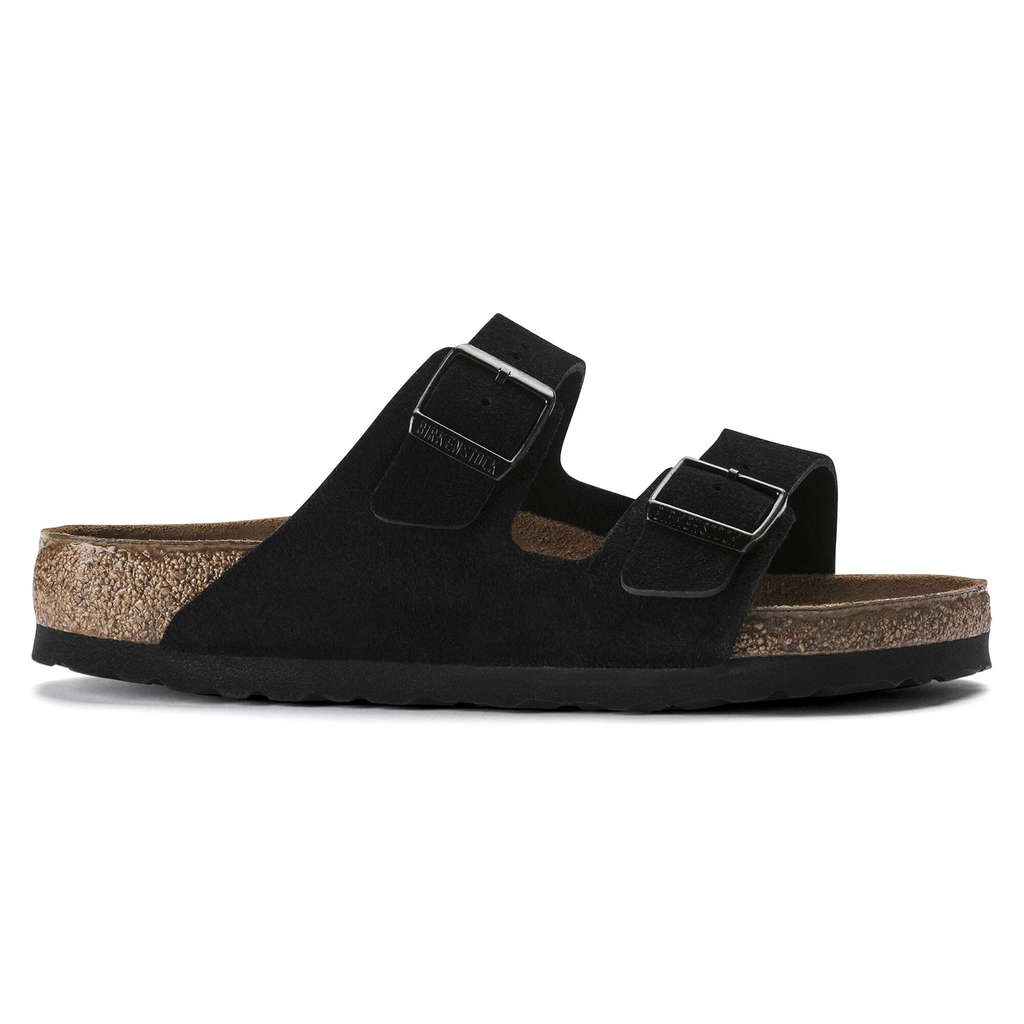 klasse Delegatie mooi Arizona Soft Footbed Suede Leather Black | BIRKENSTOCK