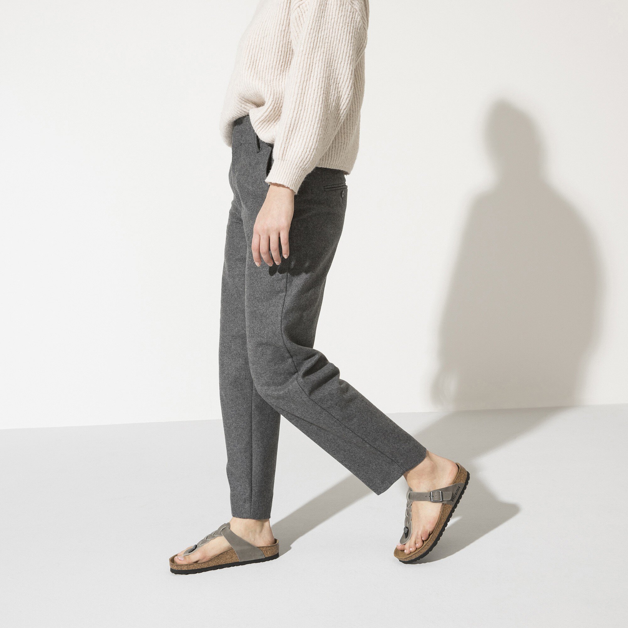 Birkenstock gizeh store iron oiled leather