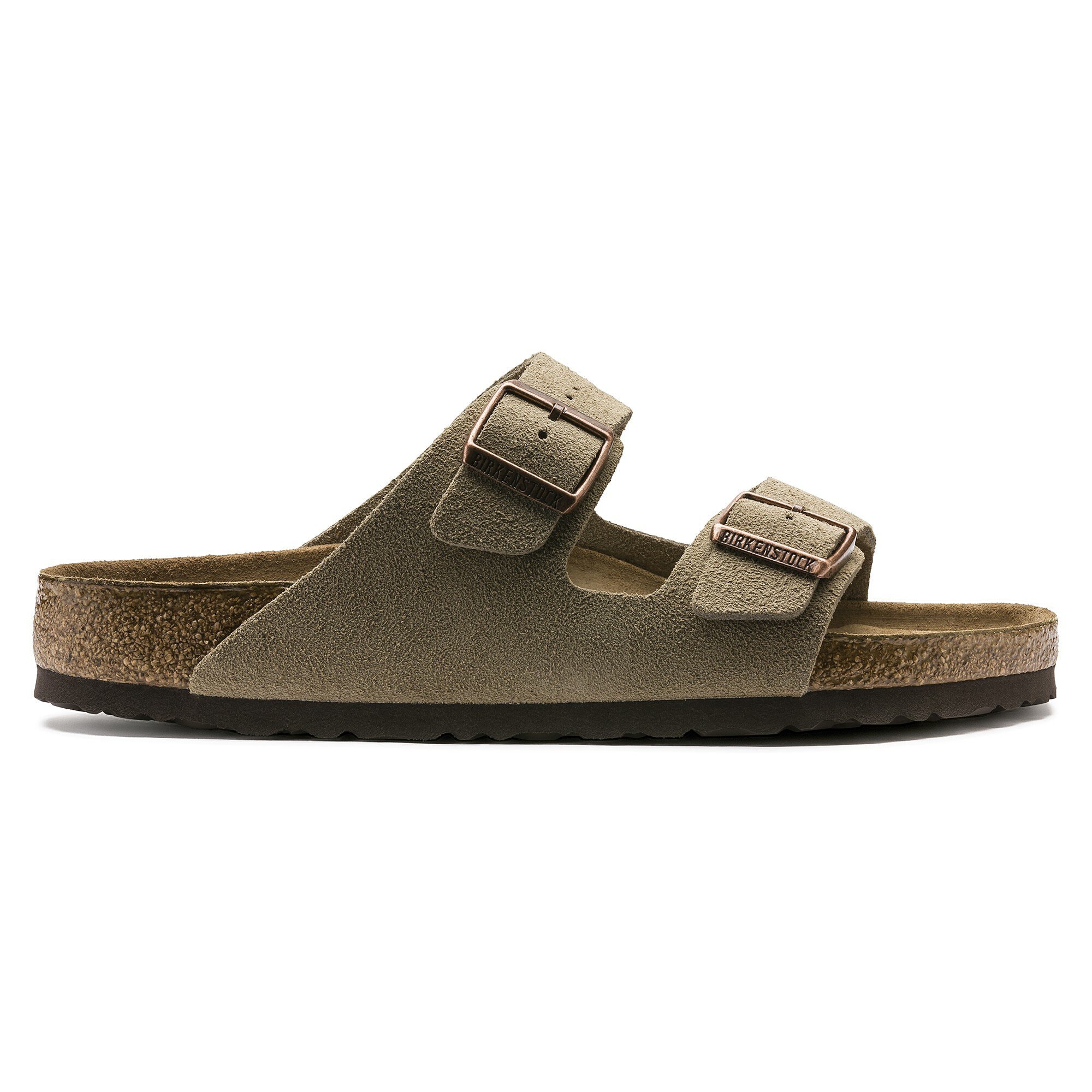 forarbejdning Hårdhed Smidighed Arizona blød fodseng Suede Leather Taupe | BIRKENSTOCK