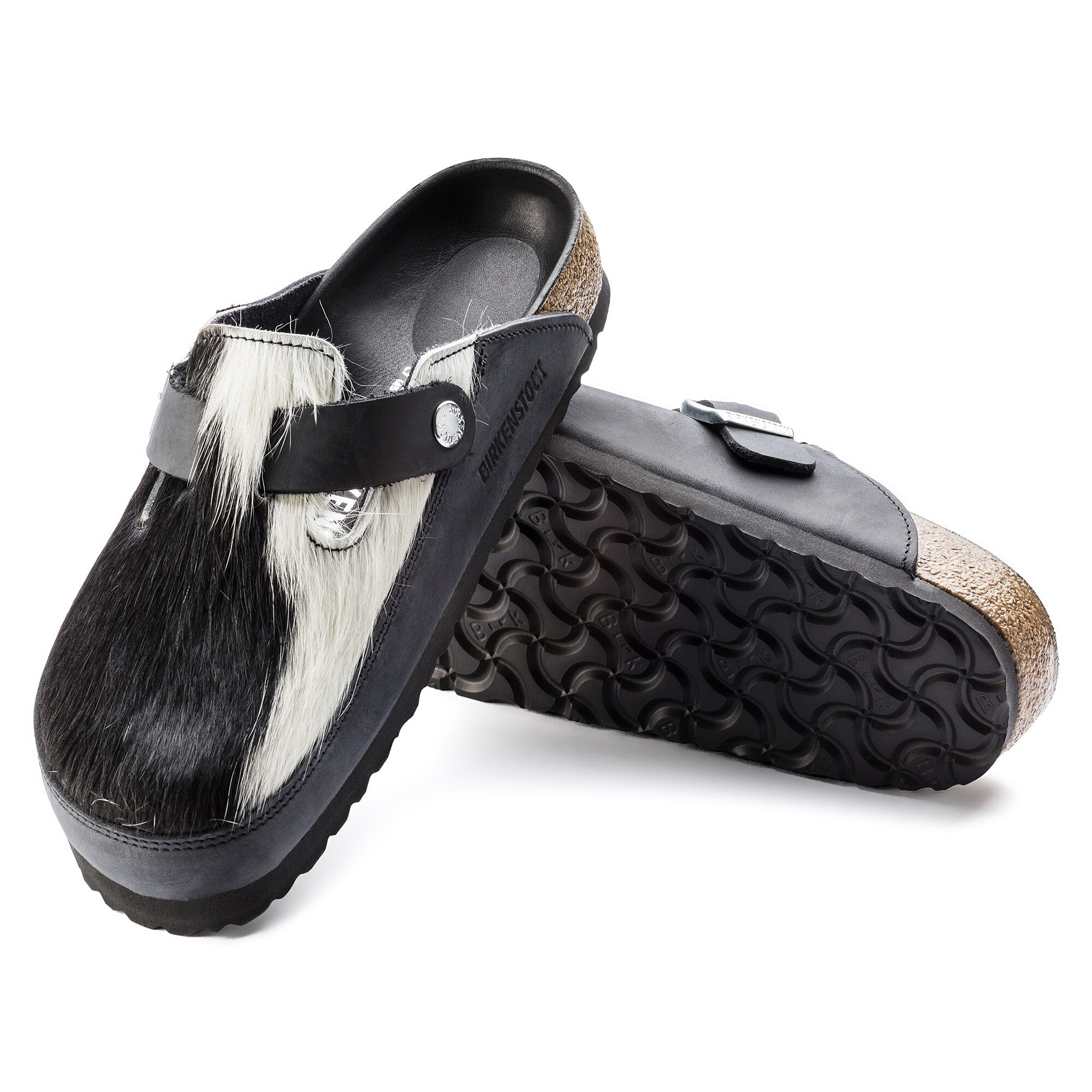 birkenstock boston fur black