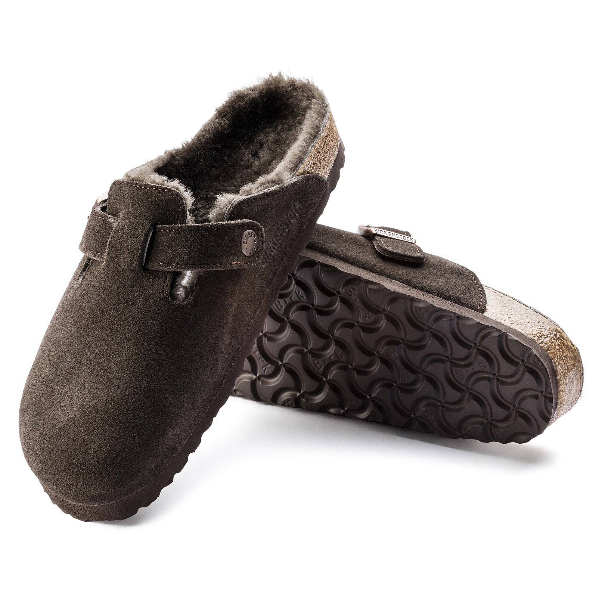birkenstock boston fur mocha