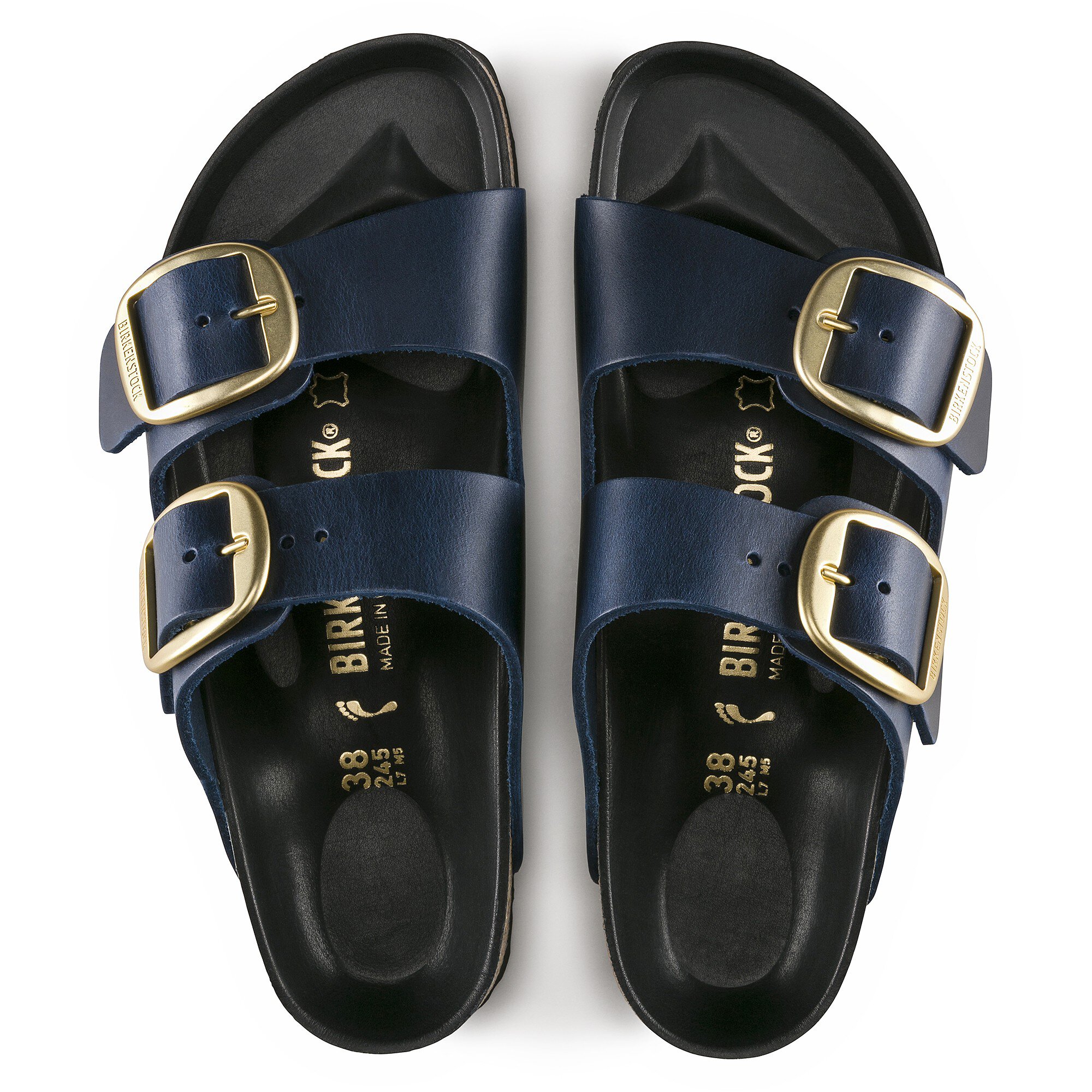 birkenstock blue leather