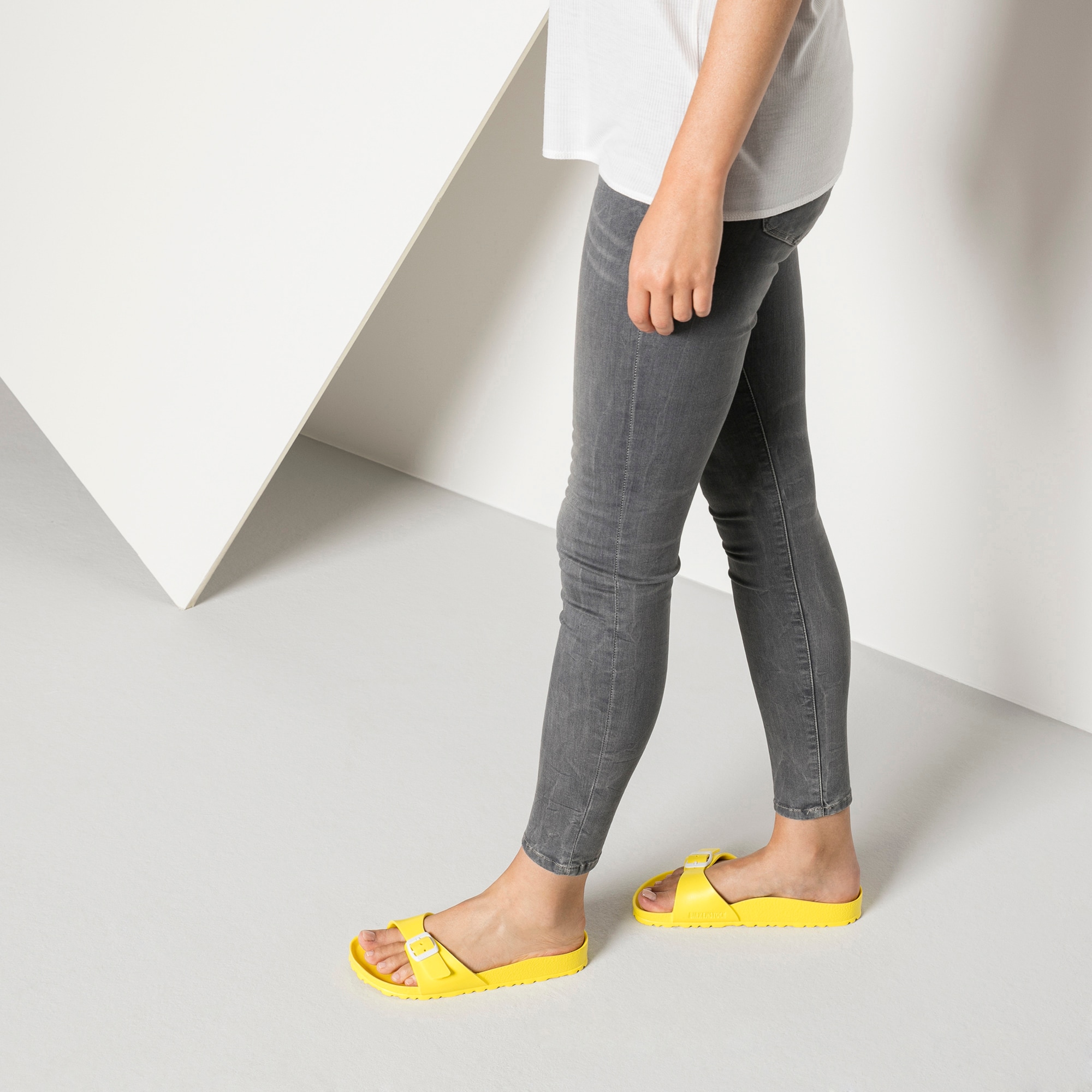 soft yellow eva birkenstocks