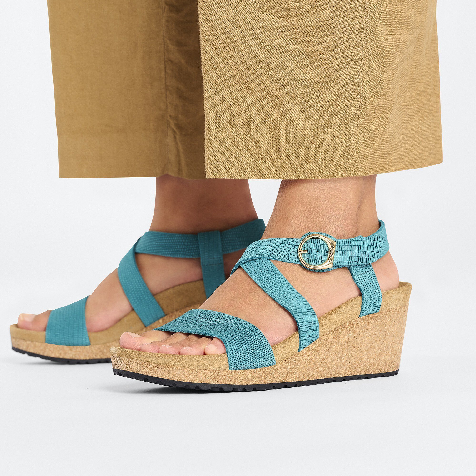 Sibyl Embossed Leather Biscay Bay | BIRKENSTOCK
