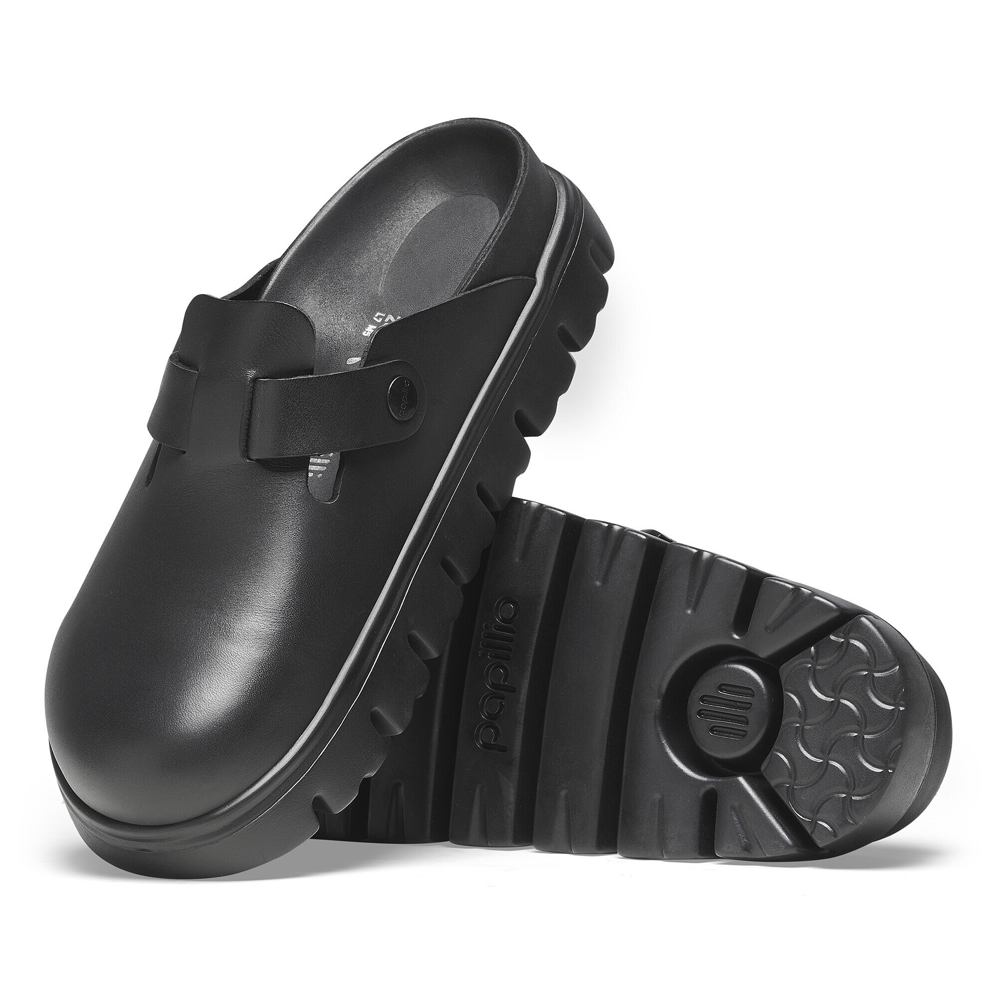 Boston Chunky Leather Black | BIRKENSTOCK