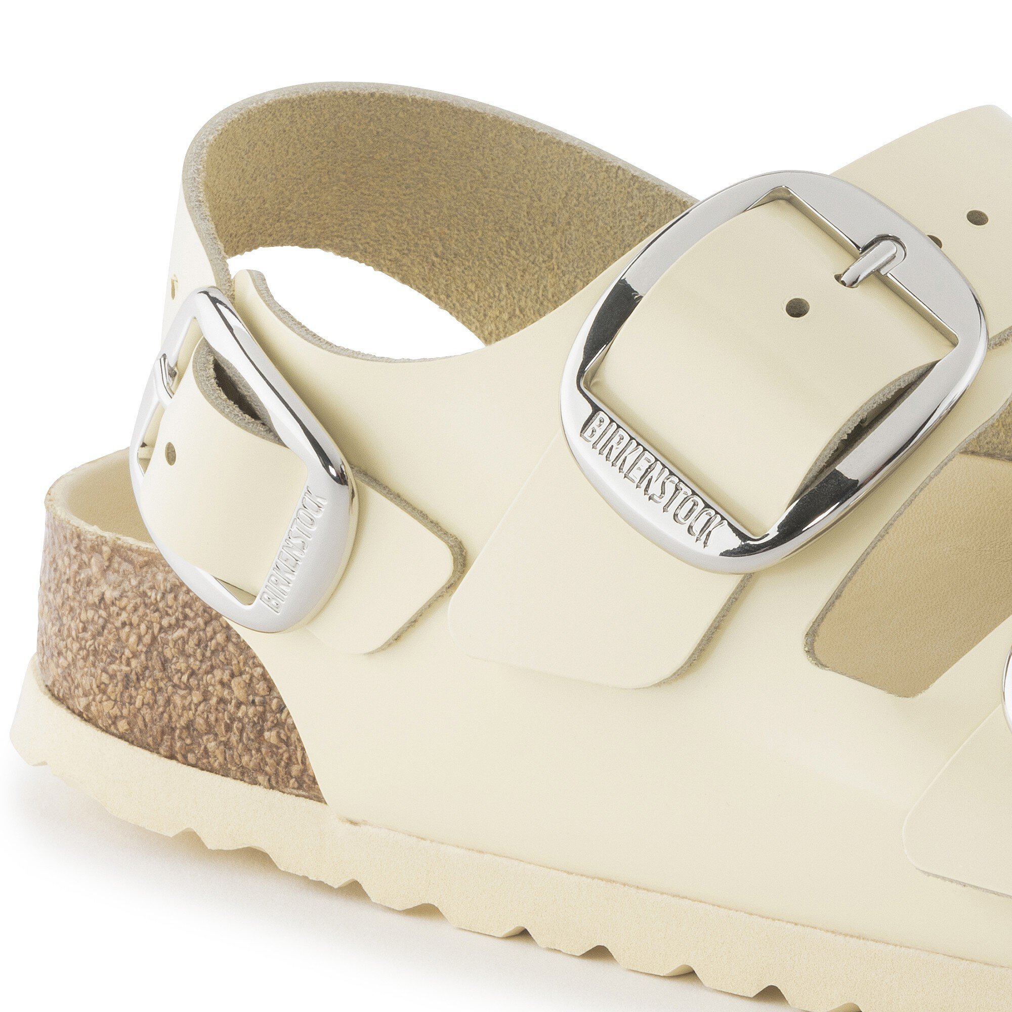 Big Natural Leather Patent High Shine Butter BIRKENSTOCK