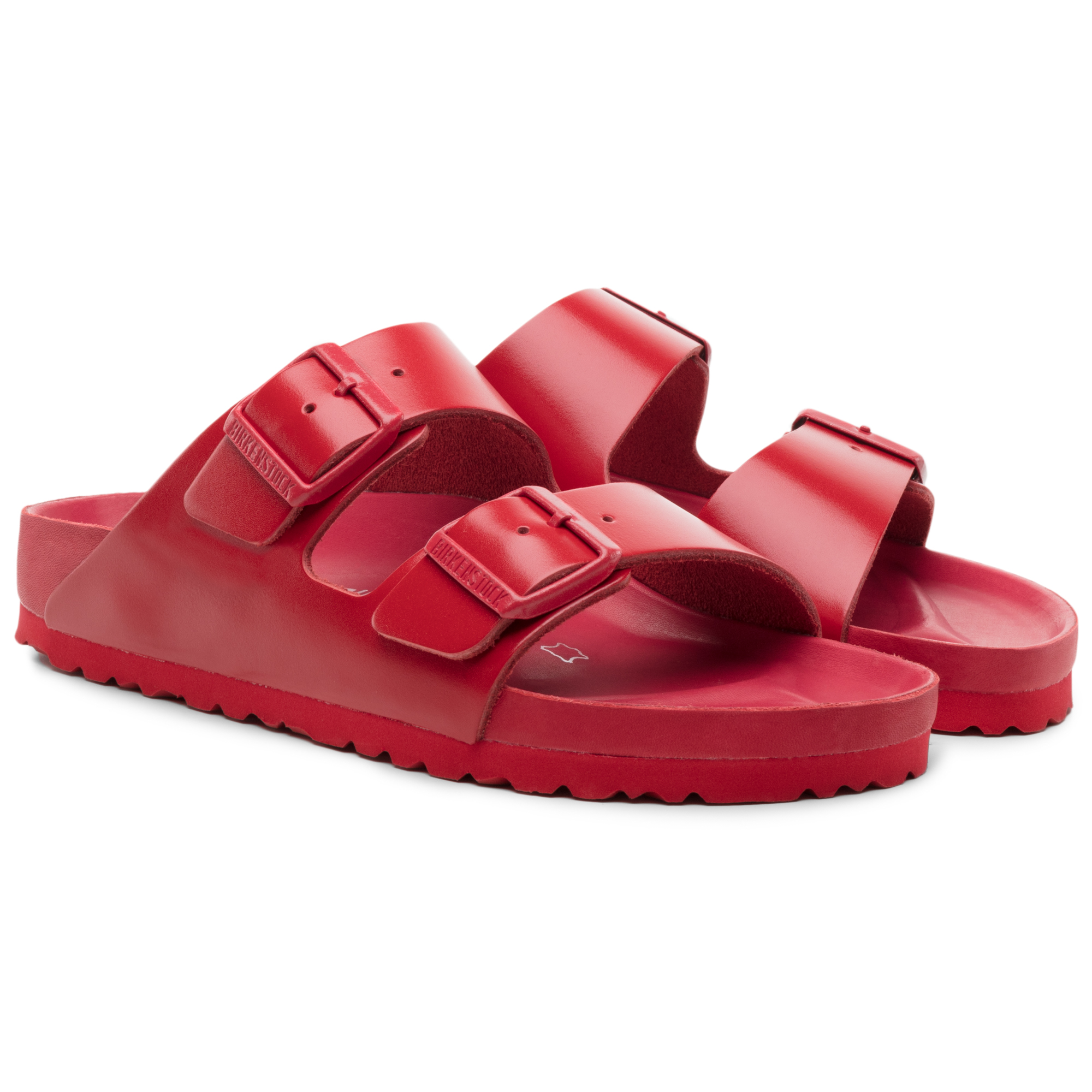 red birkenstock arizona sandals