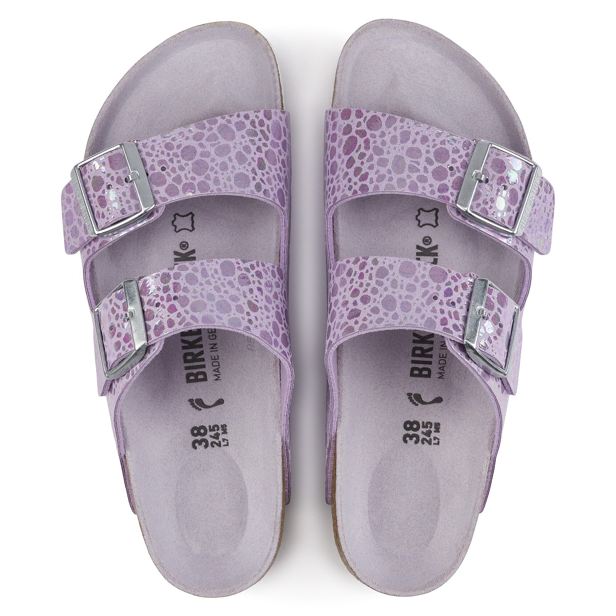 birkenstock metallic stones lilac