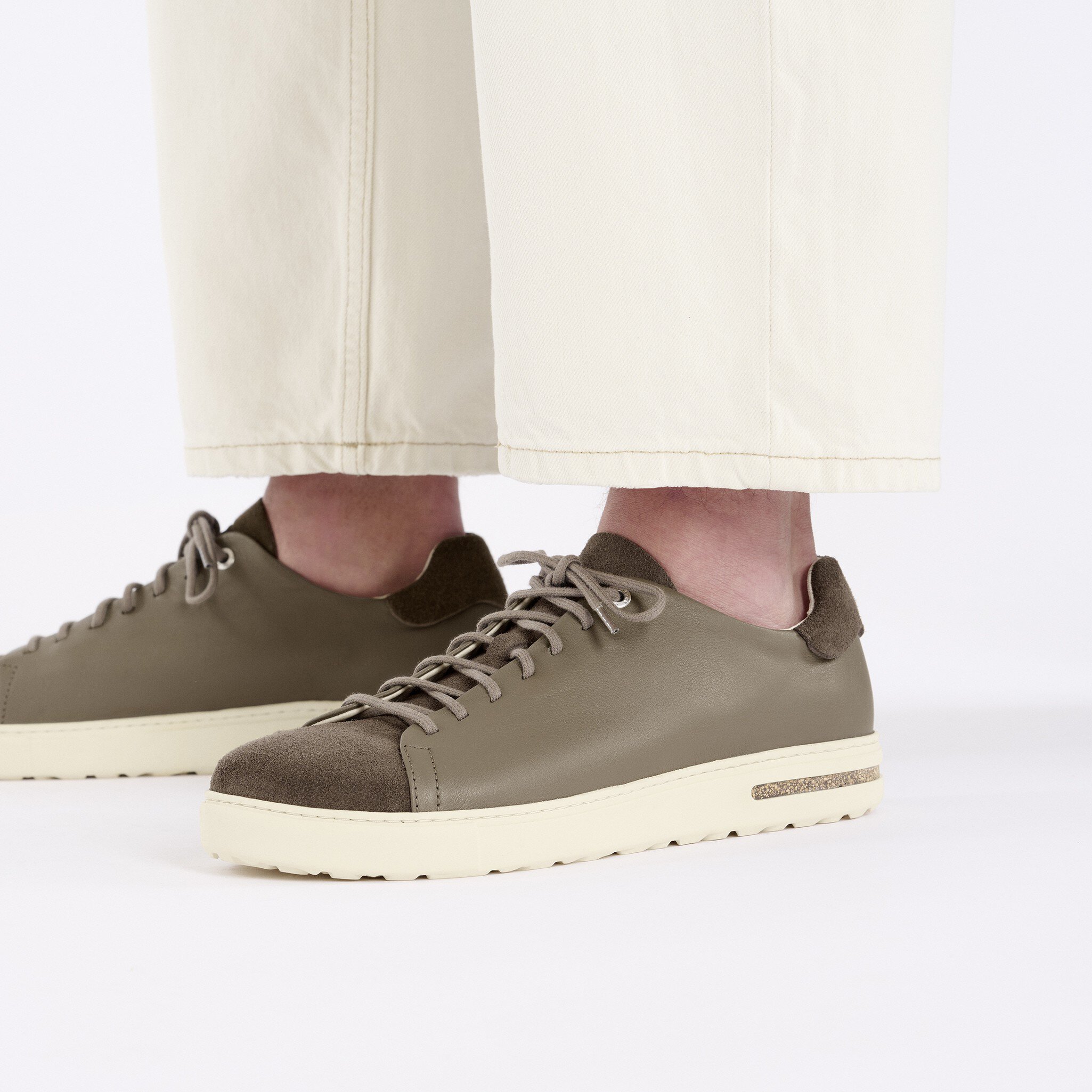 Bend Low Decon Mixed Leather Concrete Gray | BIRKENSTOCK