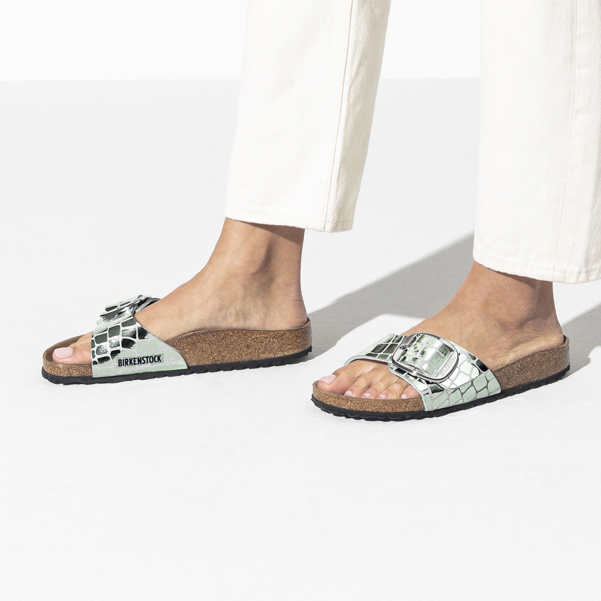 birkenstock madrid big buckle croco