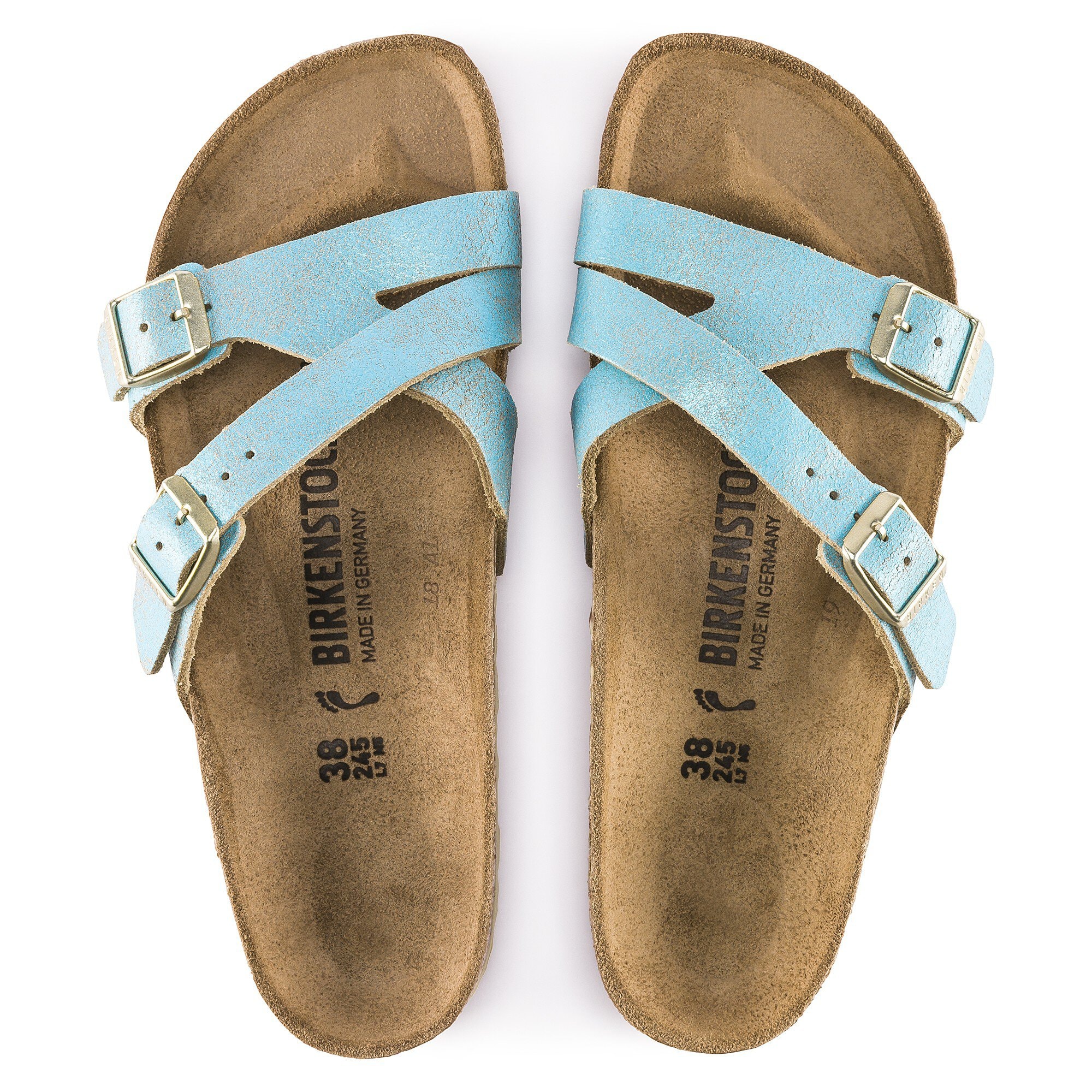 aqua birkenstocks