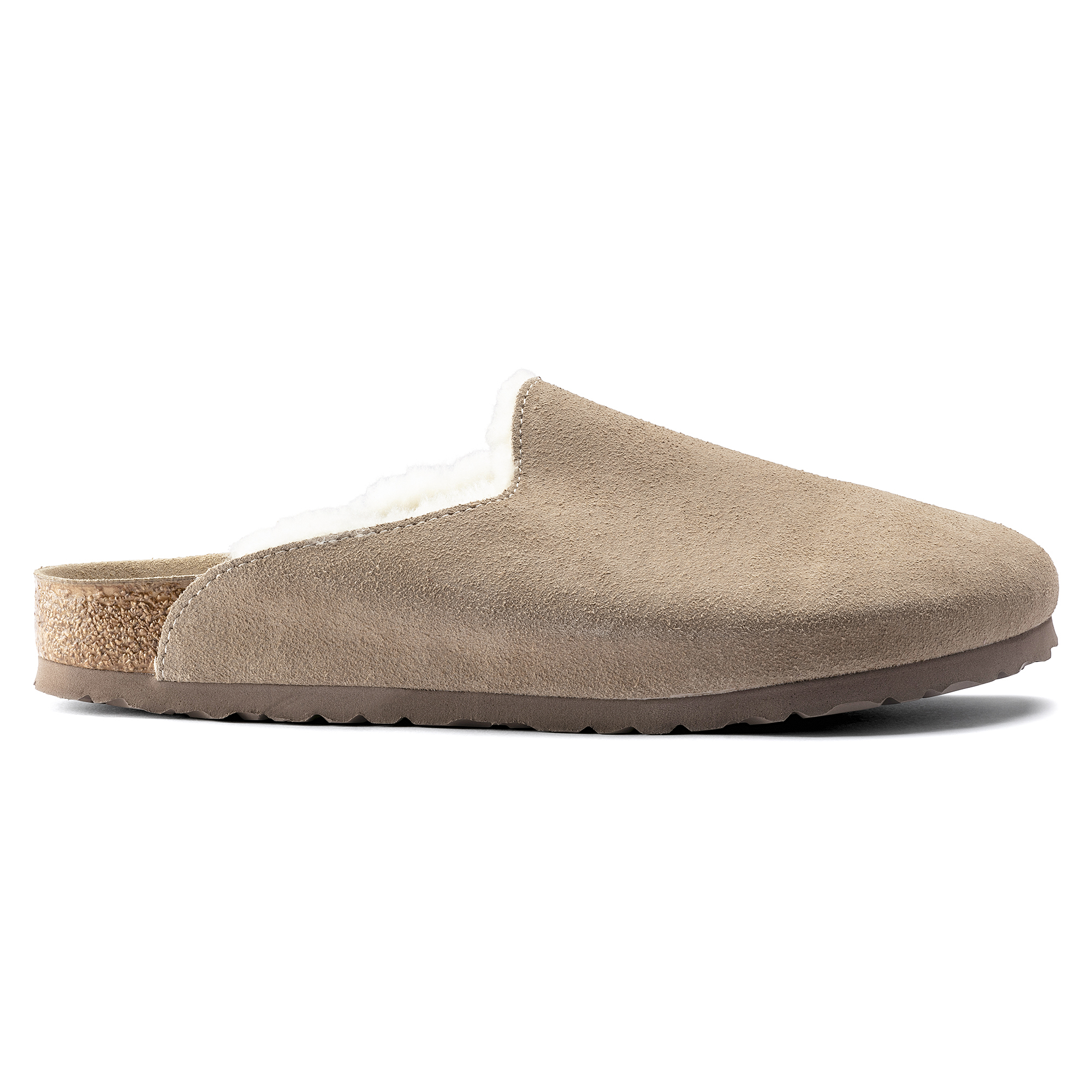 Amsterdam Shearling Suede Leather Taupe | BIRKENSTOCK