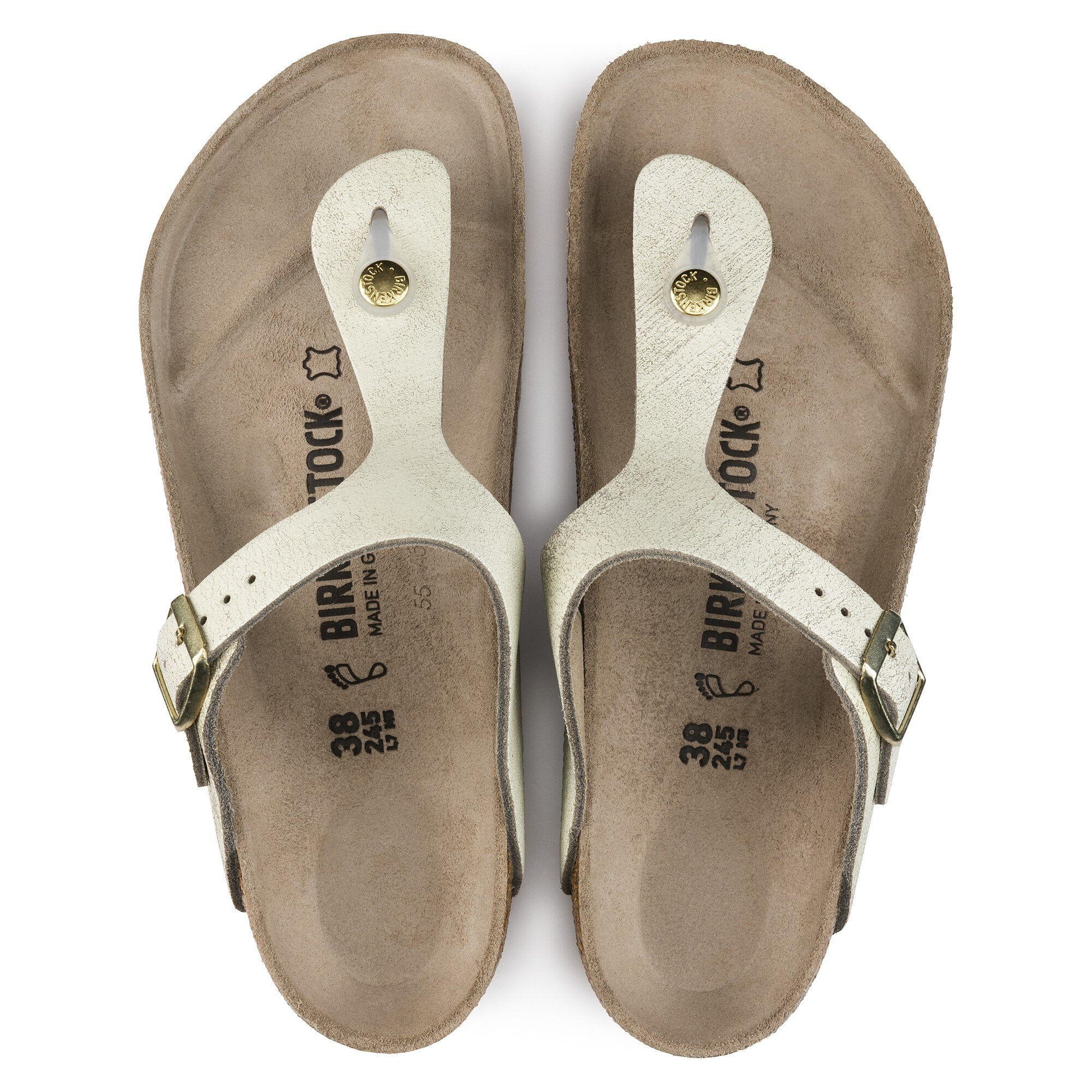 birkenstock gizeh washed metallic