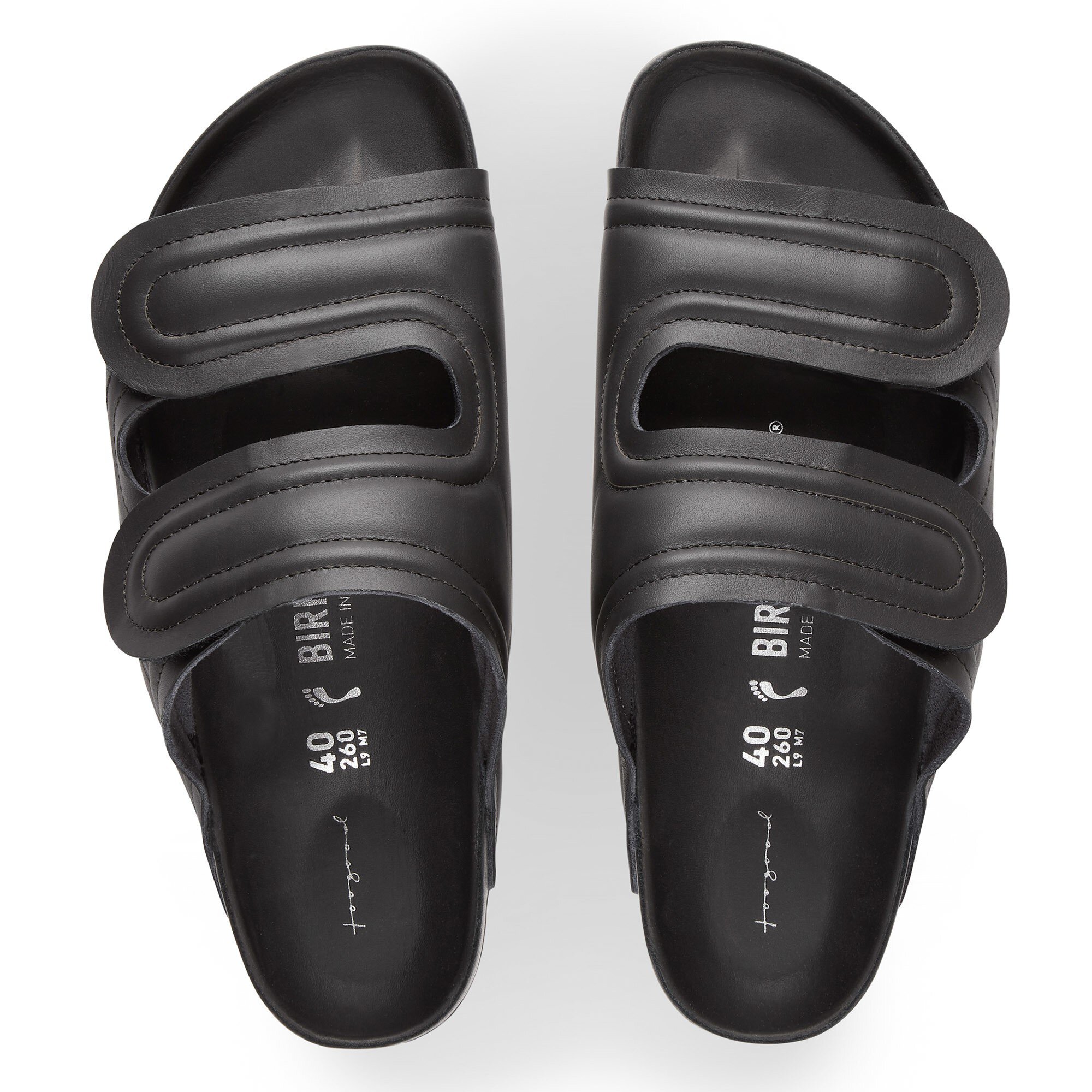 Birkenstock Madeira Black Leather Fisherman Sandals Shoes