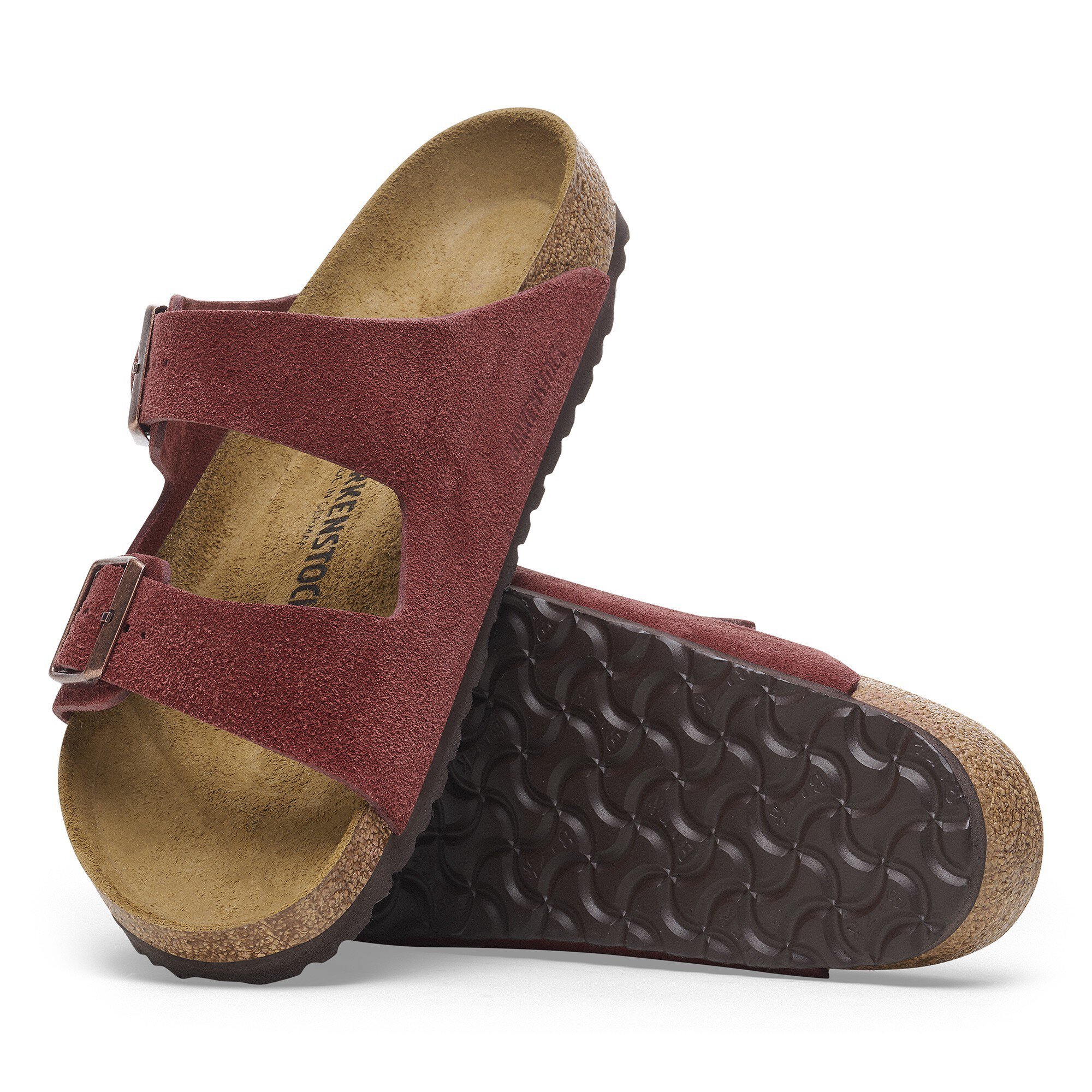 Birkenstock arizona bordeaux suede outlet