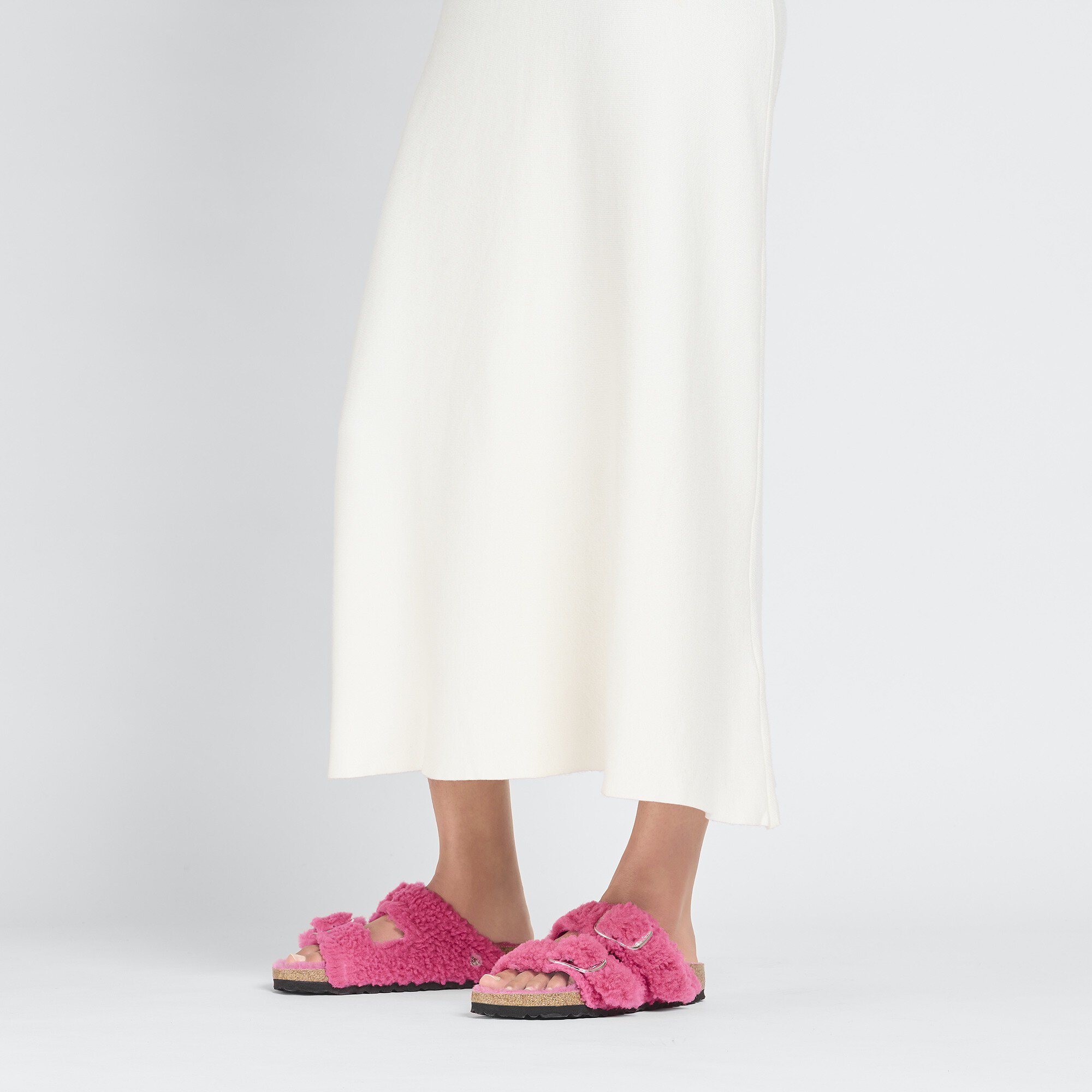 Arizona Big Buckle Shearling Fuchsia Tulip | BIRKENSTOCK