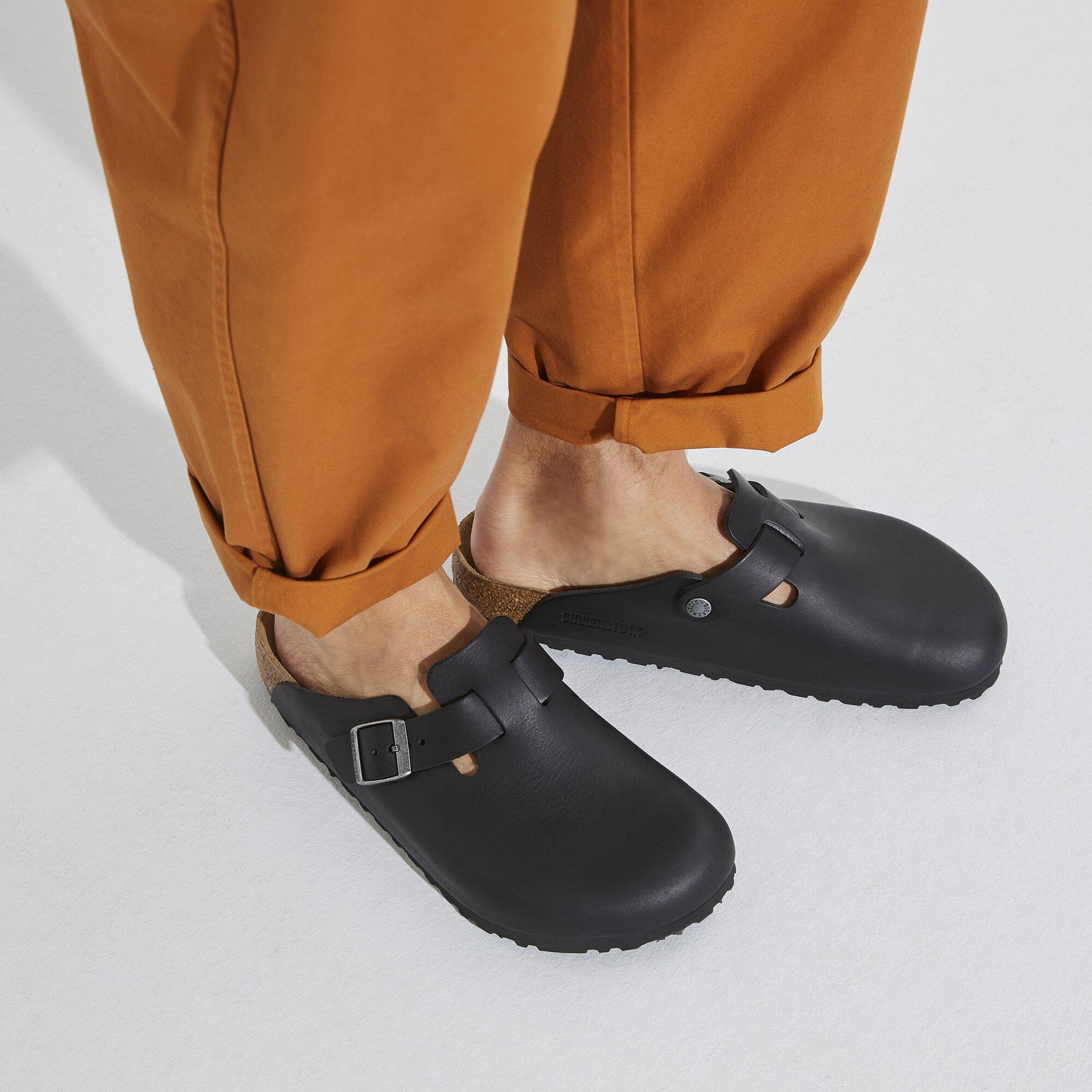 Boston Grip Leather Vintage Wood Black | BIRKENSTOCK