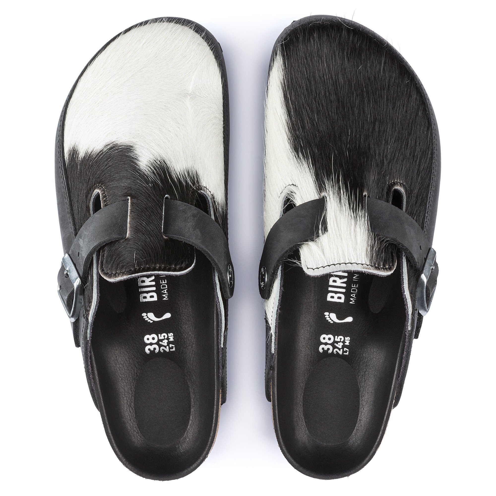birkenstock boston fur black