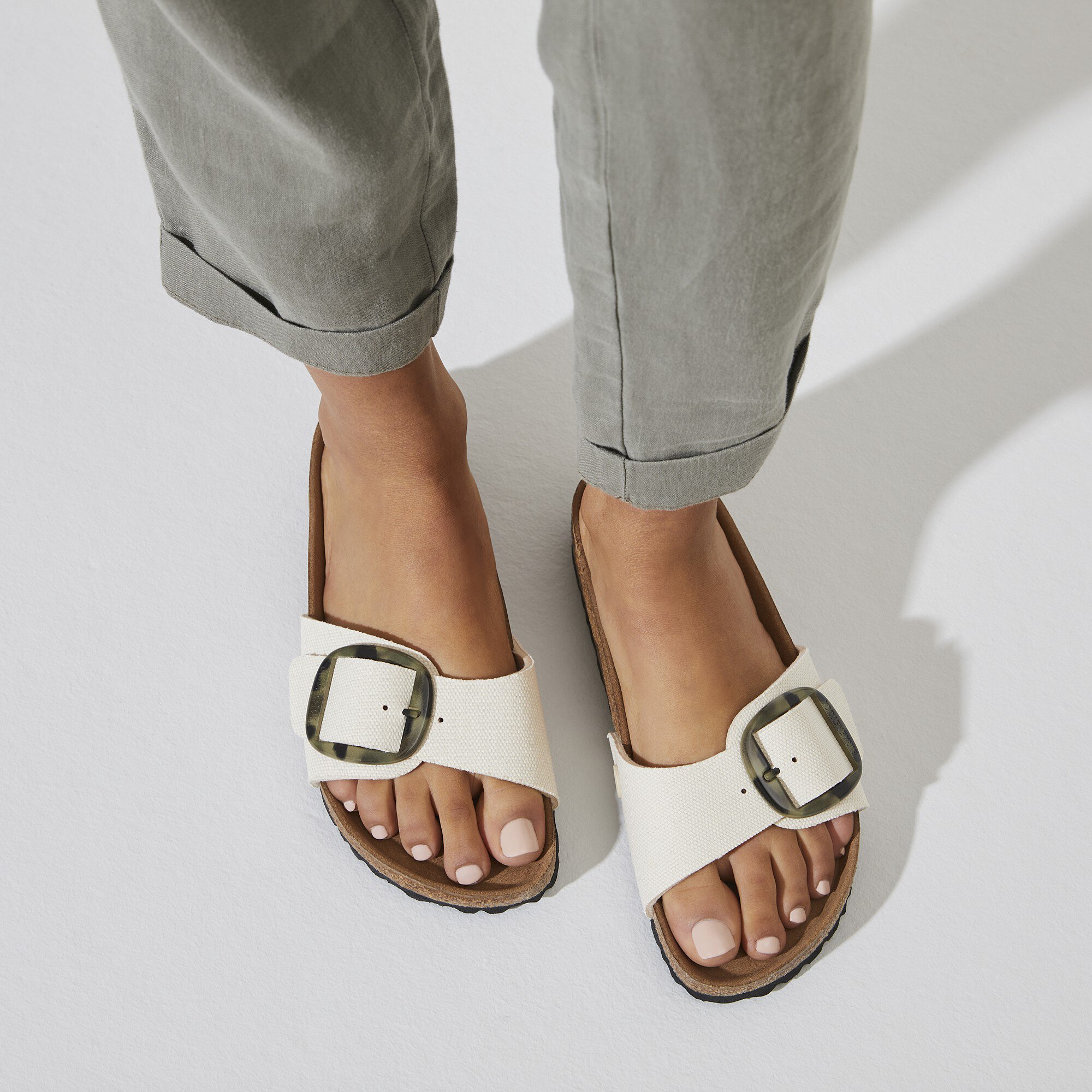 Madrid Big Buckle Textile Eggshell | BIRKENSTOCK