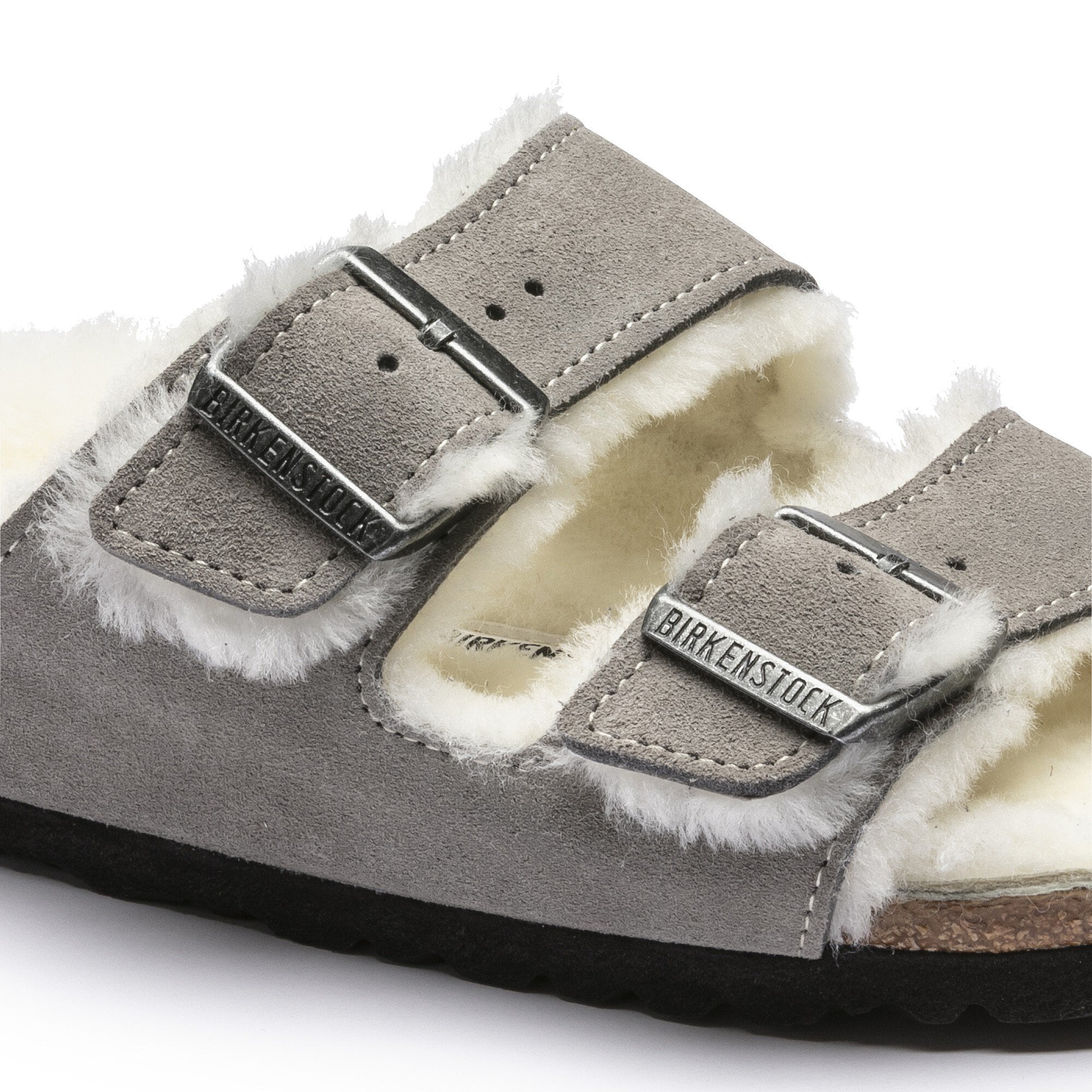 Arizona Shearling Suede Stone Coin | BIRKENSTOCK