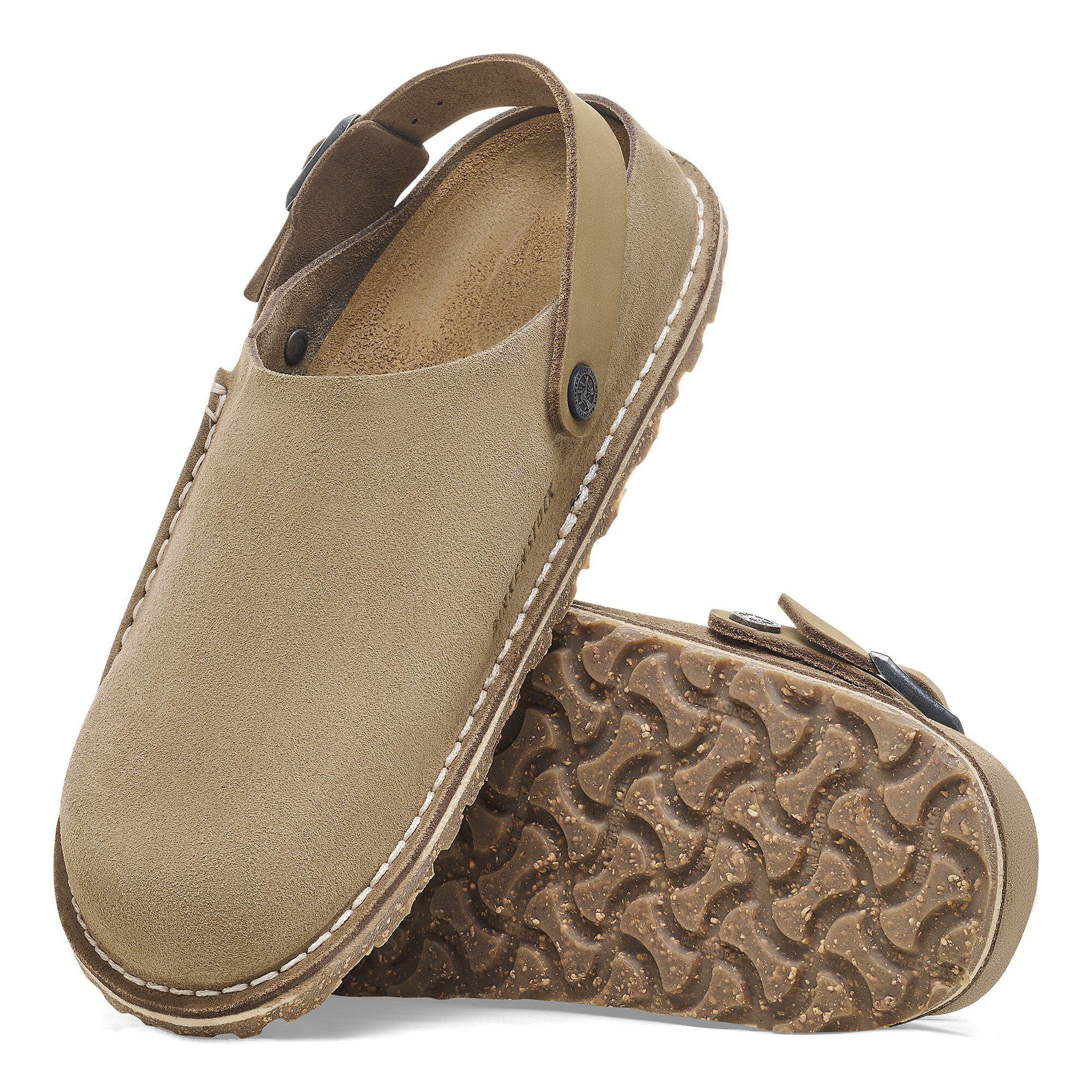 ン 大人気 新品 ノ Lutry Premium BIRKENSTOCK | Taupe Gray Leather Suede Suede 靴