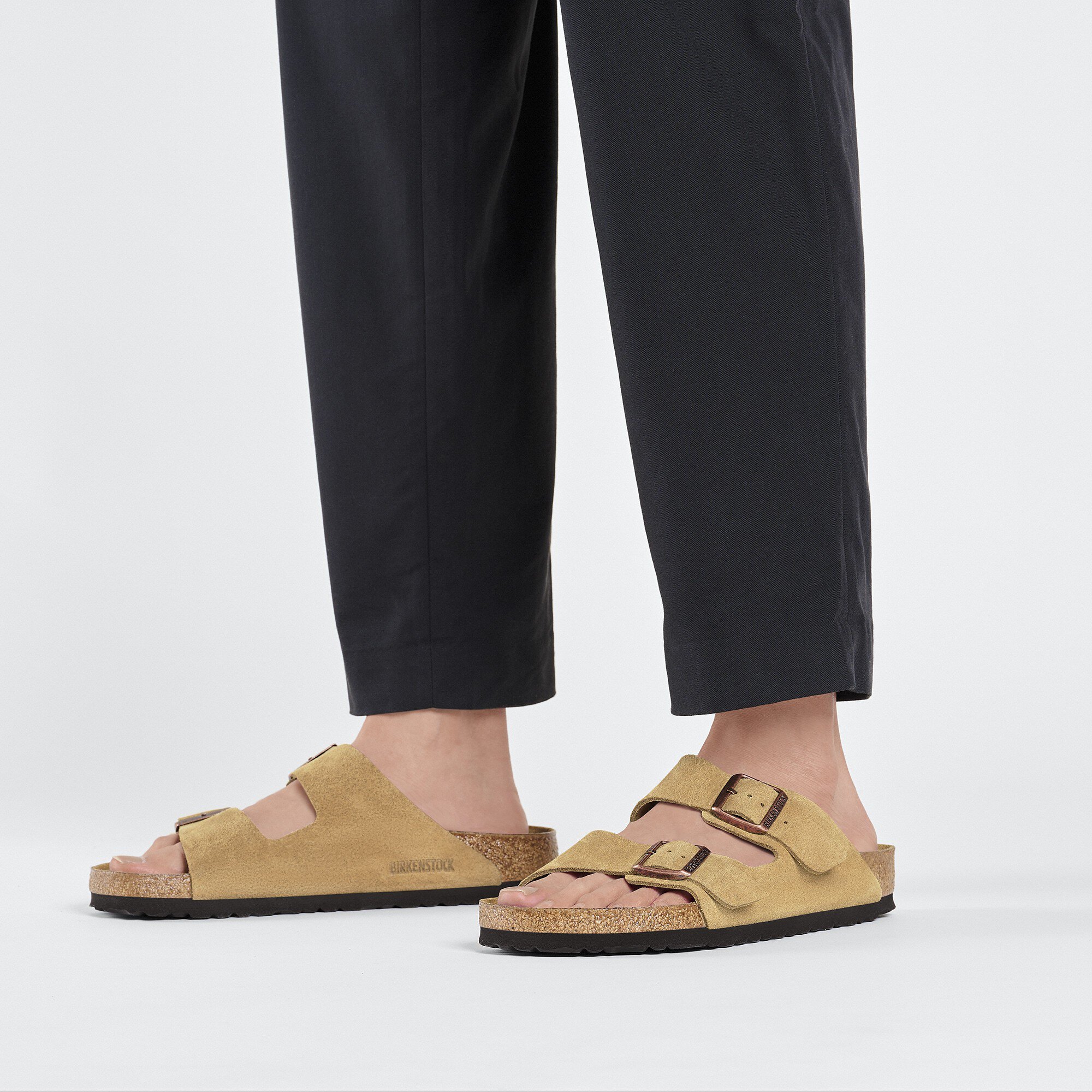 Birkenstock Boston Suede Latte Cream