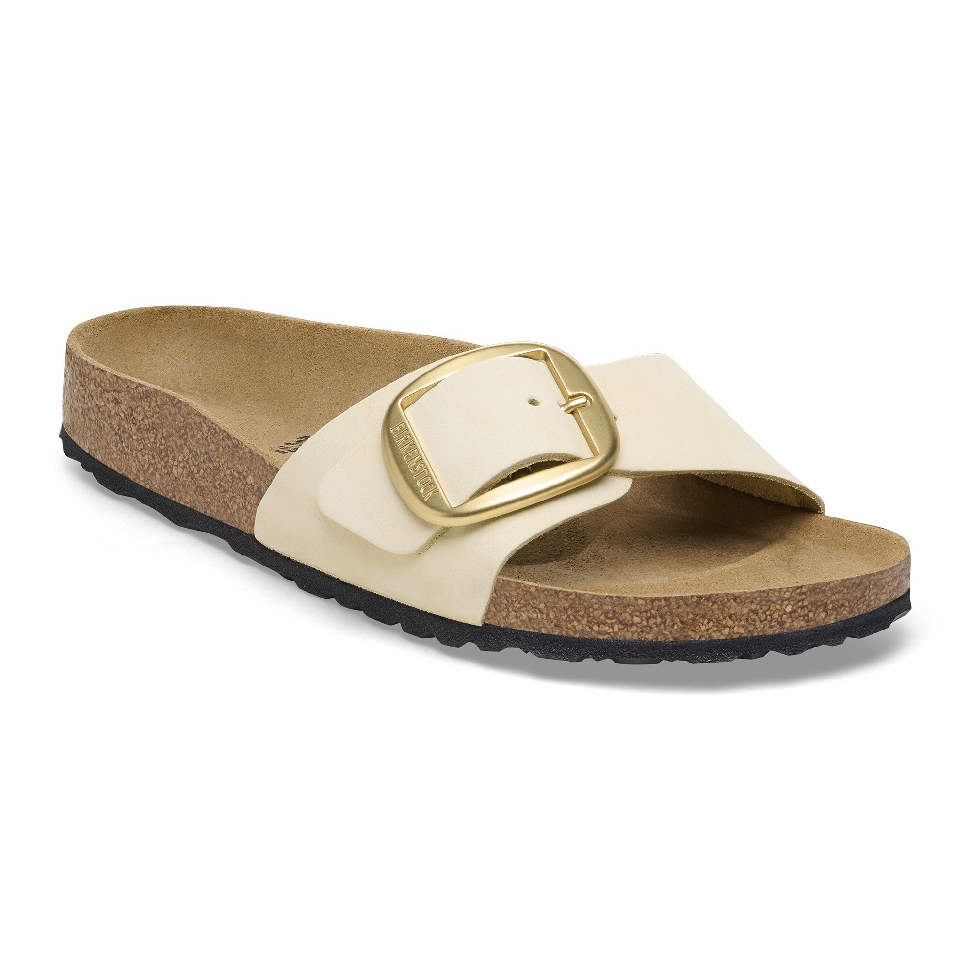 Madrid Big Buckle Nubuck Leather Ecru | BIRKENSTOCK