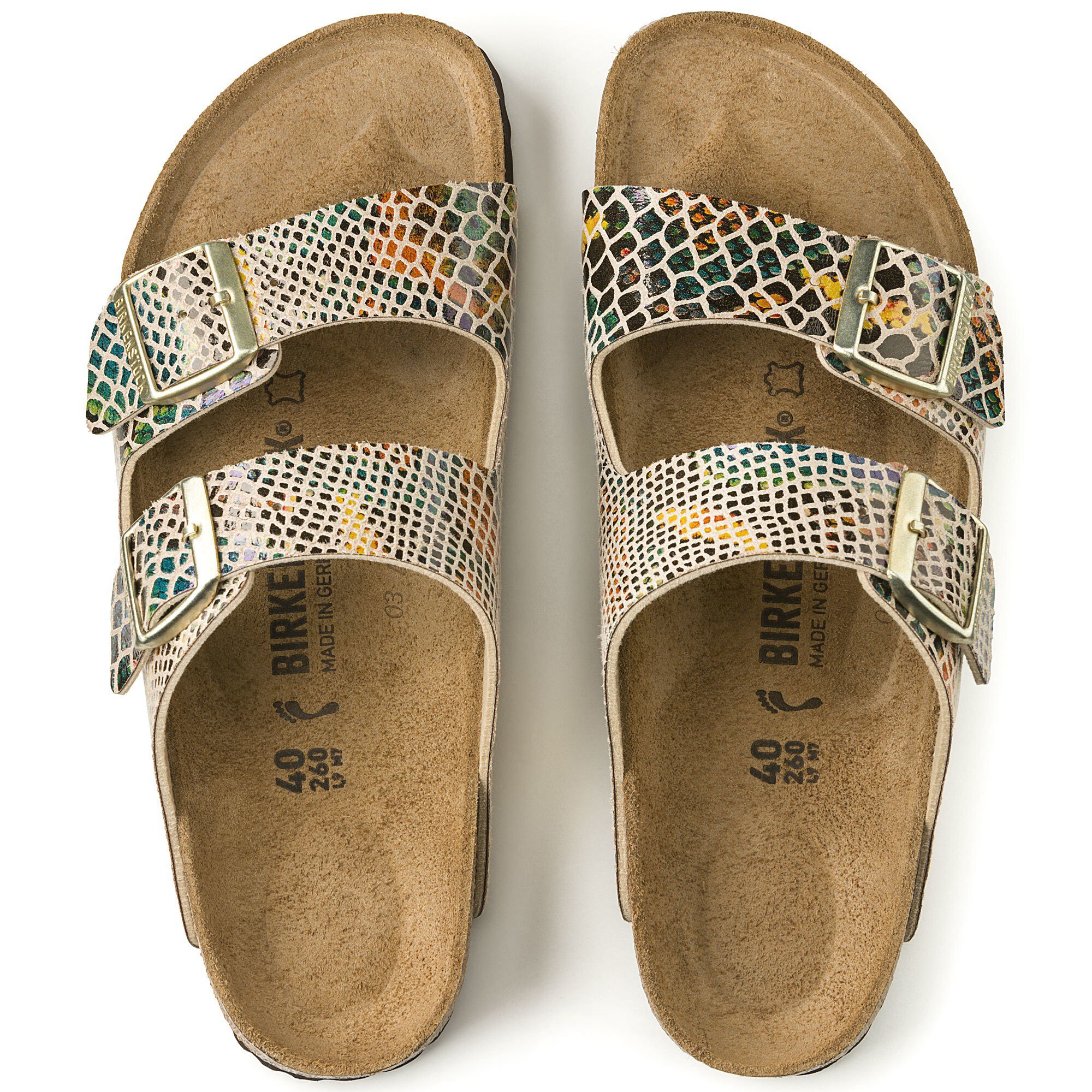 birkenstock arizona snake multi