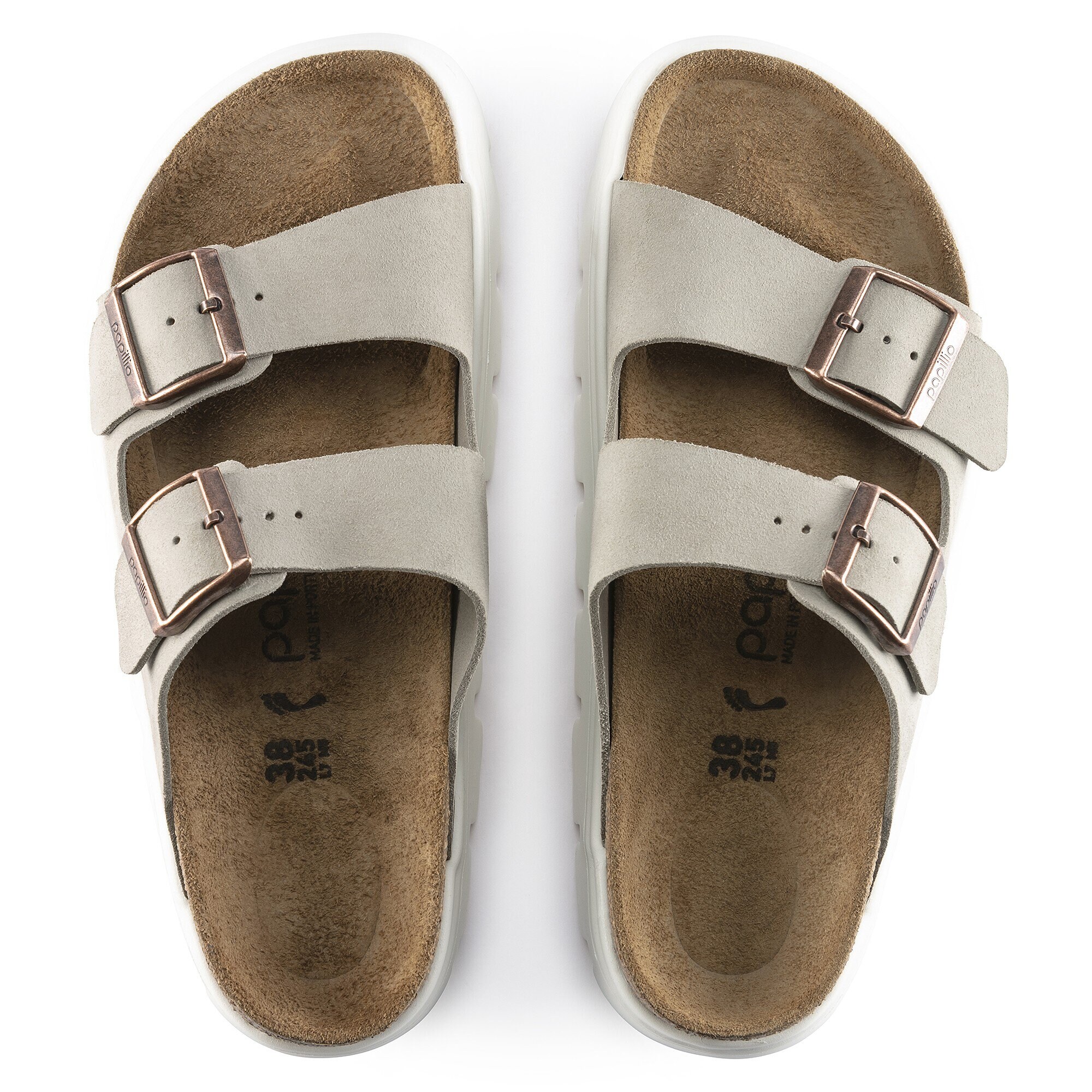Gizeh suede leather washed metallic rose gold deals