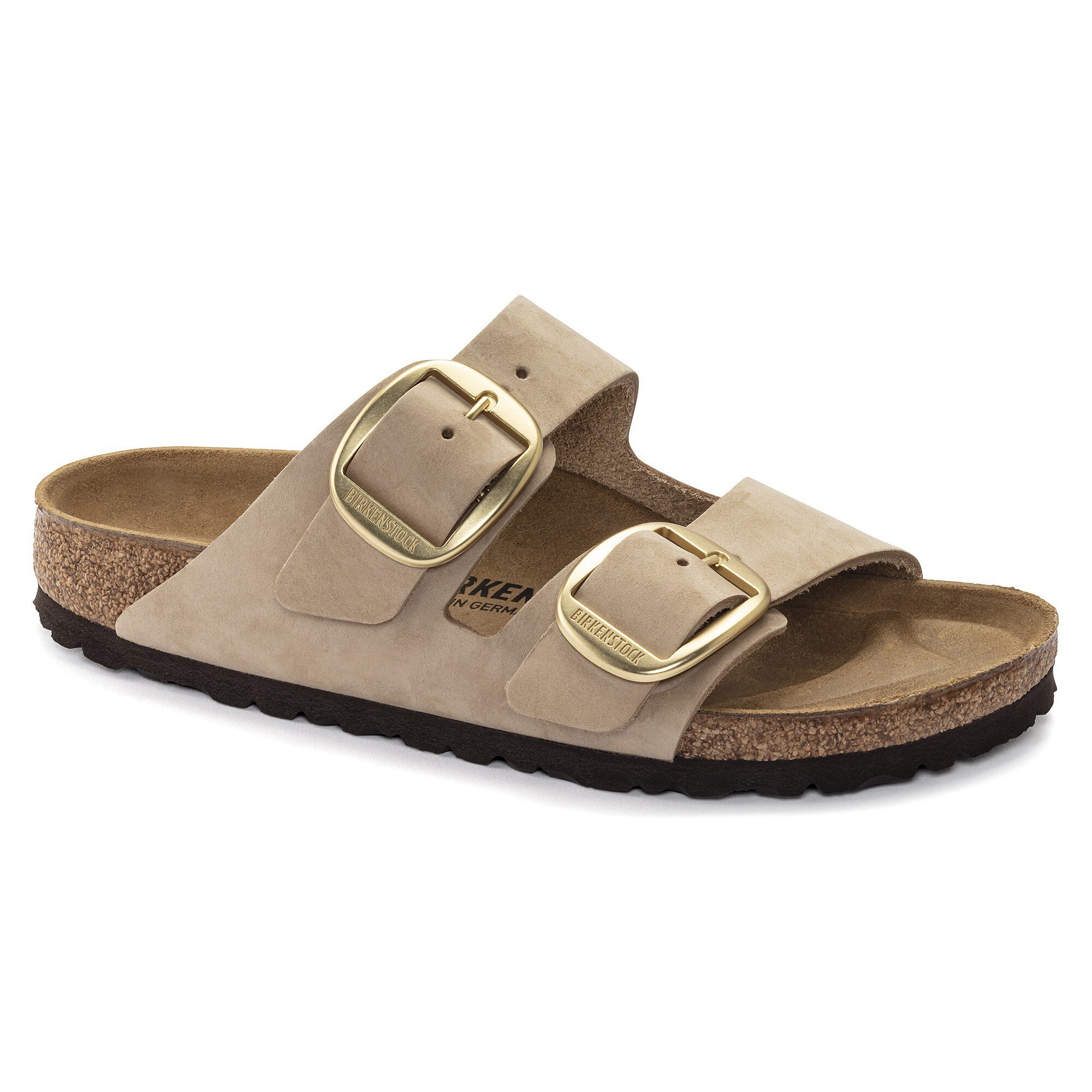 Arizona Big Buckle Nubuck Leather Sandcastle | BIRKENSTOCK