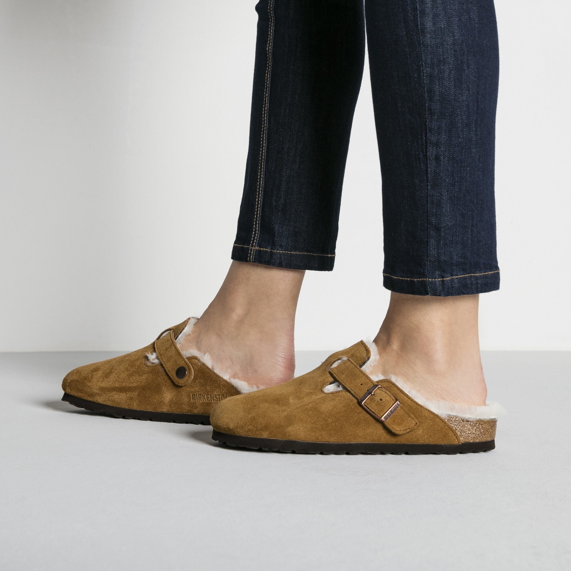 birkenstock boston clog shearling