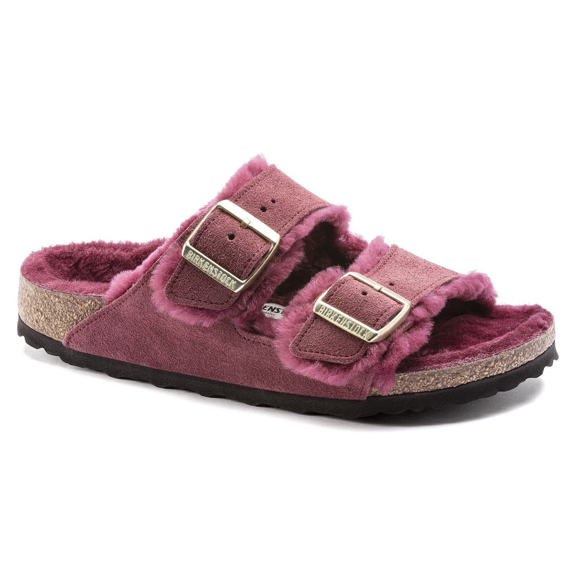 Arizona Shearling Suede Leather マルーン