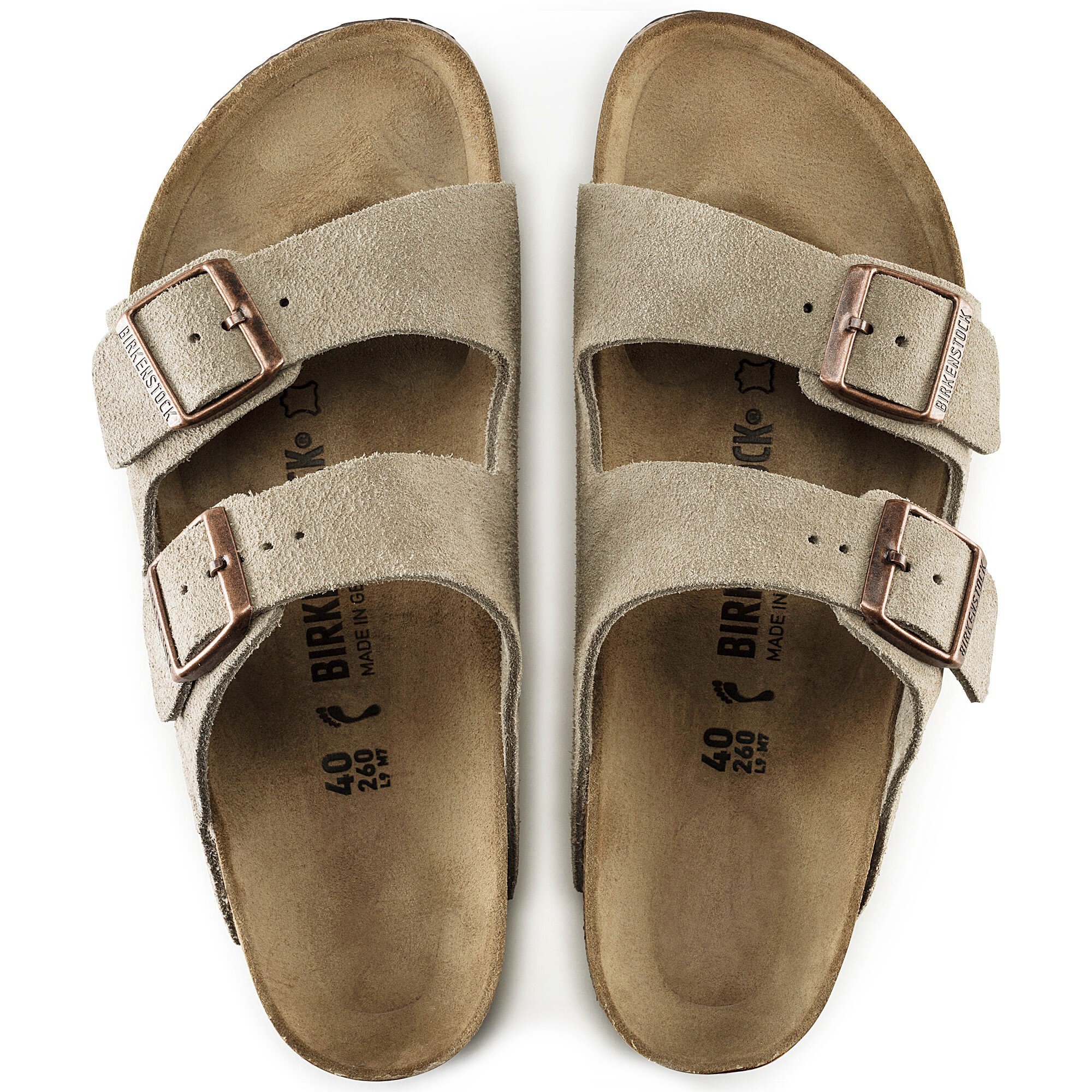 Arizona Suede Leather Taupe | BIRKENSTOCK