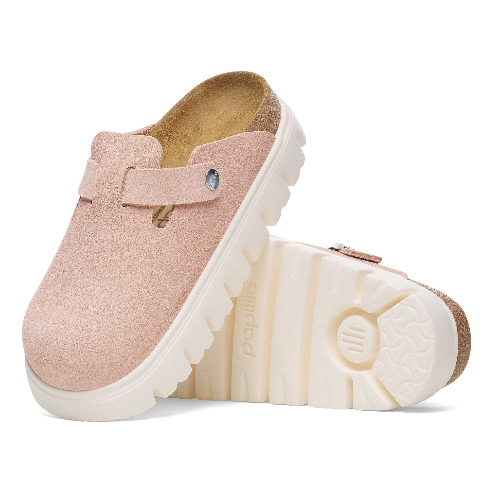 Boston Chunky Suede Leather Light Rose | BIRKENSTOCK