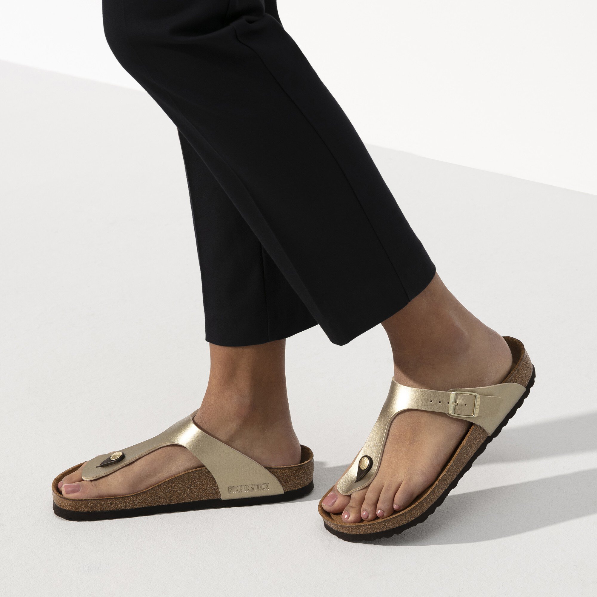 Birkenstock Gizeh, Birko Flor Gold