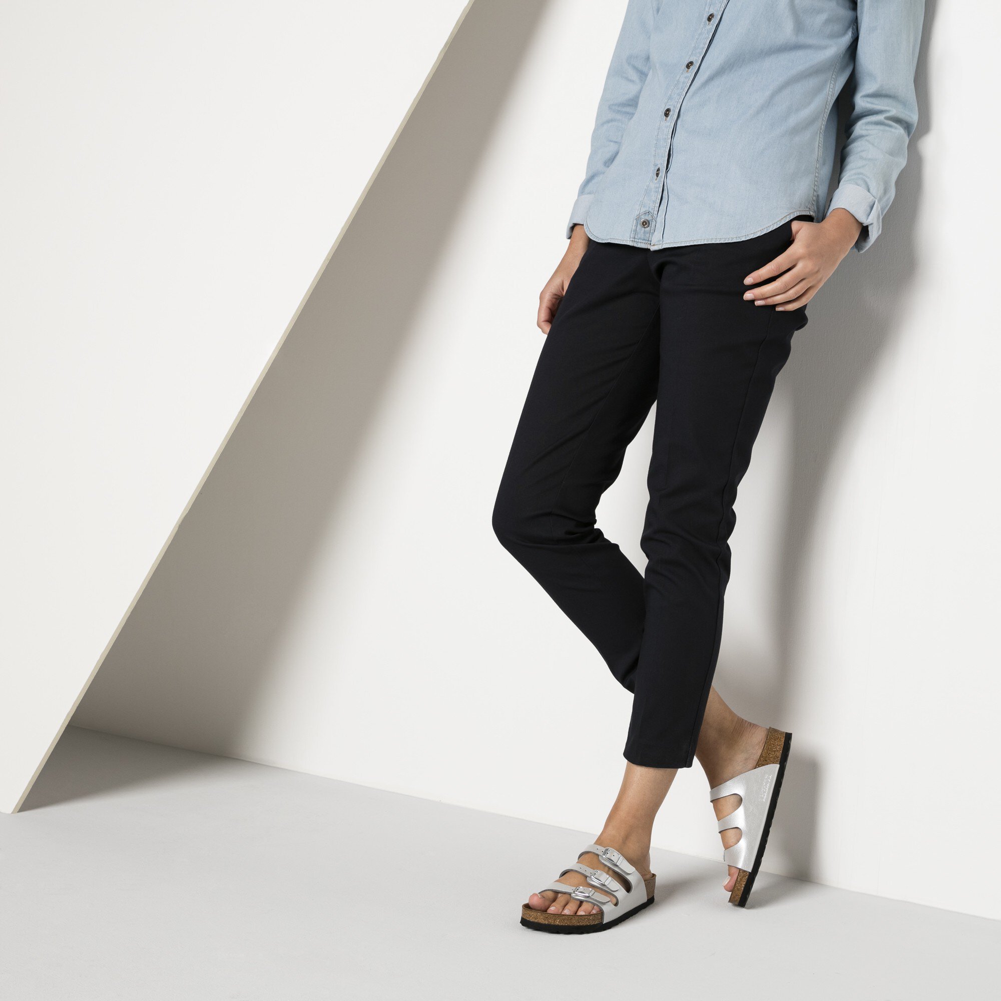 birkenstock graceful silver