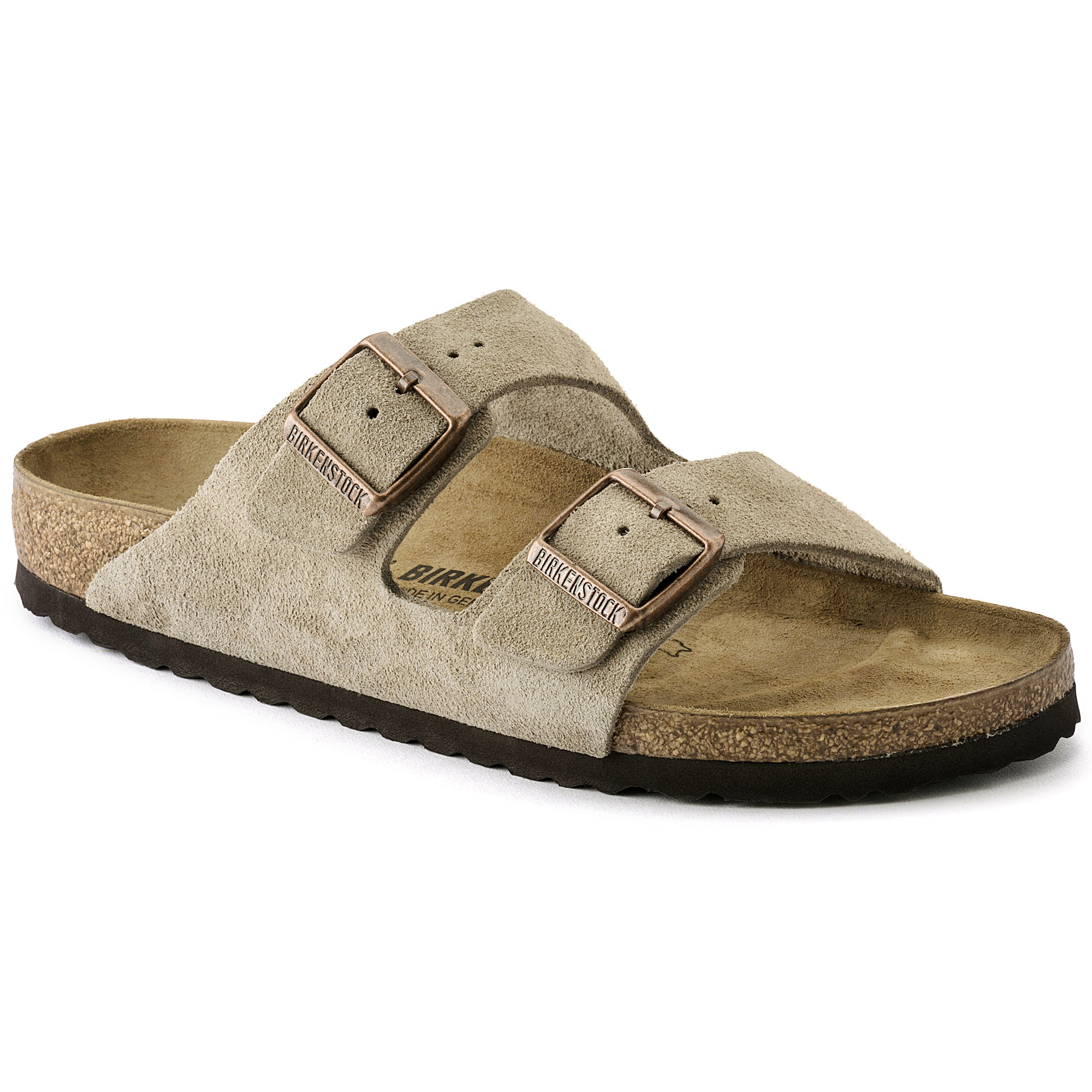 Birkenstock Arizona Soft Footbed Suede Sandal - Taupe – Shop